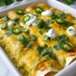 - 2 cups cooked chicken, shredded - 1 cup pepper jack cheese, shredded - 1 cup corn (frozen or fresh) - 1 can (10 oz) green enchilada sauce - 8 flour tortillas (medium size) - 1/2 cup sour cream - 1/2 teaspoon cumin - 1/2 teaspoon garlic powder - 1/2 teaspoon onion powder - Salt and pepper to taste - Fresh cilantro leaves for garnish - Sliced jalapeños for topping (optional) The heart of these enchiladas lies in the main ingredients. The cooked chicken gives a nice base. I love using shredded chicken, as it mixes well with the spices. Pepper jack cheese adds a creamy texture and a kick of spice. You can use frozen or fresh corn for sweetness and crunch. The green enchilada sauce is key; it ties all the flavors together. For a creamy touch, I add sour cream. The spices, like cumin and garlic powder, elevate the dish. Don't forget salt and pepper to taste. For garnishing, fresh cilantro adds brightness. Sliced jalapeños can give an extra punch if you like heat. This blend of flavors creates a dish that is both rich and satisfying. Trust me; your taste buds will thank you! {{ingredient_image_1}} - Preheat the Oven: First, set your oven to 375°F (190°C). This step is important. It ensures your enchiladas bake evenly. - Mix Chicken Filling: In a large bowl, combine 2 cups of shredded chicken, 1 cup of pepper jack cheese, and 1 cup of corn. Add 1/2 teaspoon each of cumin, garlic powder, and onion powder. Then, include 1/2 cup of sour cream. Season with salt and pepper. Mix everything well until it's smooth. - Prepare the Tortillas: Take one flour tortilla. Spoon about 1/4 cup of the chicken filling into the center. Roll it up tightly and place it seam-side down in a greased 9x13 inch baking dish. Repeat this with all the tortillas. - Pour Sauce and Cheese: Once all the enchiladas are in the dish, pour 10 oz of green enchilada sauce over the top. Make sure it covers all the tortillas. Then, sprinkle the remaining 1/2 cup of pepper jack cheese on top. - Bake and Garnish: Place the dish in the preheated oven. Bake for 20-25 minutes, until the cheese is melted and bubbly. After baking, let the dish cool for a few minutes. - Serving Suggestions: For a great finish, garnish with fresh cilantro leaves. You can also add sliced jalapeños on top for extra heat. Serve the enchiladas on a large platter with extra green sauce and a dollop of sour cream. Enjoy this flavorful dinner dish! - Adding Spices: To boost flavor, mix in spices like cumin and garlic powder. These spices add warmth and depth. You can also add a pinch of chili powder for extra heat. This small change makes a big impact on taste. - Using Fresh Ingredients: Always choose fresh ingredients. Fresh corn adds sweetness and crunch. Using fresh cilantro for garnish brightens the dish. Fresh ingredients enhance both flavor and texture, making your enchiladas even better. - Ensuring Cheese is Melted: Bake until the cheese is melted and bubbly. This usually takes 20-25 minutes at 375°F. If you want a golden crust, broil for a few minutes after baking. Watch carefully to avoid burning! - Proper Tortilla Rolling: Roll tortillas tightly to keep the filling inside. Place the filling in the center and fold the sides over. This helps them stay together during baking. A secure roll ensures that every bite is full of flavor. - Pairing Suggestions: Serve your enchiladas with a side of rice or beans. This adds heartiness to the meal. A fresh salad can also balance the dish. Consider a simple corn salad for a sweet contrast. - Presentation Tips: Present the enchiladas on a large platter. Drizzle extra green sauce on top and add a dollop of sour cream. This makes the dish look inviting. Garnish with cilantro and sliced jalapeños for color and flair. Pro Tips Use Rotisserie Chicken: For a quicker preparation, consider using store-bought rotisserie chicken. It saves time and adds great flavor. Customize Your Heat: If you like it spicier, add diced jalapeños to the filling or use a hotter salsa instead of green enchilada sauce. Cheese Variations: Feel free to mix different types of cheese, like cheddar or Monterey Jack, for a unique flavor profile. Make Ahead: Assemble the enchiladas ahead of time and refrigerate. Just bake them when you're ready to serve! {{image_2}} If you want a different cheese, try Monterey Jack or cheddar. Both melt well and taste great. You can mix cheeses for a unique flavor. A blend of mozzarella and pepper jack works too. It gives a nice stretch and mild taste. You can switch the chicken for other proteins. Ground beef or turkey adds a hearty touch. For a lighter meal, use shrimp or fish. If you want something different, try black beans or lentils for a plant-based option. To make these enchiladas gluten-free, use corn tortillas. They hold up well and add a nice corn flavor. Ensure your sauce is also gluten-free. Many brands offer great options without gluten. For a vegetarian version, skip the chicken. Add more veggies like bell peppers or zucchini. You can also use beans for protein. A mix of spinach and mushrooms adds depth and flavor. You can swap green enchilada sauce for red sauce. This gives a different taste and color. Try salsa verde for a fresh twist. For a smoky flavor, look for chipotle sauce. Adding veggies can enhance the flavor and nutrition. Consider adding diced tomatoes, spinach, or bell peppers to the filling. You can sauté them first for extra taste. Roasted corn adds a sweet crunch, making your enchiladas even better. How do I store leftovers? After you enjoy your spicy pepper jack chicken enchiladas, let them cool. Place them in an airtight container. Keep the container in the fridge. They will stay fresh for about three to four days. What are the reheating instructions? To reheat, take out the enchiladas. Place them on a baking sheet. Cover with foil to keep them moist. Heat in the oven at 350°F (175°C) for about 15 minutes. You can also use the microwave. Warm them in a microwave-safe dish for about two to three minutes. Can I freeze enchiladas? Yes! To freeze, wrap each enchilada tightly in plastic wrap. Then, place them in a freezer-safe container. They can stay frozen for up to three months. What about thawing and reheating? When you are ready to eat, take the enchiladas out of the freezer. Let them thaw in the fridge overnight. Reheat them in the oven at 350°F (175°C) for about 20 minutes. If they are still cold in the middle, add a few more minutes. Enjoy a delicious meal anytime! Can I make these enchiladas ahead of time? Yes, you can prepare these enchiladas in advance. Assemble them and cover with sauce. Store in the fridge for up to 24 hours. When you're ready, just bake them as directed. This makes dinner easy and quick. What can I use instead of enchilada sauce? If you don't have enchilada sauce, use salsa verde or homemade tomato sauce. You can also blend tomatoes with spices for a fresh sauce. Each option adds a unique twist to your dish. Are these enchiladas spicy? The enchiladas have a mild spice from the pepper jack cheese. If you prefer less heat, use a mild cheese instead. You can skip the jalapeños for a milder flavor, too. Can I use low-fat ingredients? Absolutely! You can choose low-fat sour cream and cheese. Using whole wheat tortillas can make this dish healthier. It will still taste great while being lighter. How many enchiladas per person? Plan on two enchiladas per person for a meal. This will satisfy most appetites. If you have side dishes, one enchilada may suffice. What is the portion size for kids? For kids, one enchilada is often enough. Cut them in half if your child prefers smaller bites. This makes it easier for them to enjoy their meal. This blog post covered all you need to make tasty enchiladas. We went over ingredients, step-by-step instructions, and tips for perfect results. You learned how to enhance flavors and the best ways to serve them. Don't forget about storage and variations to suit your needs. Whether you try a new sauce or adjust for diet, these enchiladas will please everyone. Enjoy your cooking and share your great results!