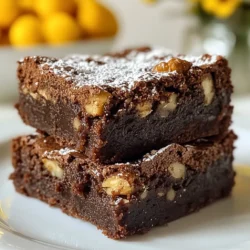 To make tasty Mexican hot chocolate brownies, you will need: - 1 cup unsalted butter, melted - 2 cups granulated sugar - 4 large eggs - 1 teaspoon vanilla extract - 1 cup all-purpose flour - 1/2 cup unsweetened cocoa powder - 1 teaspoon baking powder - 1/2 teaspoon salt - 1 tablespoon ground cinnamon - 1/2 teaspoon cayenne pepper (adjust for spice preference) - 1/2 cup semi-sweet chocolate chips - 1/2 cup chopped walnuts (optional) These ingredients offer rich chocolate taste with a hint of spice. You can swap some ingredients if needed: - Use coconut oil instead of butter for a dairy-free option. - Substitute brown sugar for granulated sugar for a deeper flavor. - For gluten-free brownies, use almond flour or a gluten-free blend. - You can replace the eggs with flaxseed meal mixed with water for a vegan option. These swaps can change the taste and texture slightly, but they still create delicious brownies. To make your brownies even more special, consider these add-ins: - Add a cup of shredded coconut for texture. - Mix in some dried chilies for extra heat. - Use white chocolate chips instead of semi-sweet for a fun twist. - Toss in a handful of toffee bits for a sweet crunch. Feel free to get creative. Each add-in will change the flavor and make your brownies unique! {{ingredient_image_1}} First, preheat your oven to 350°F (175°C). This step warms up the oven for baking. Next, grease a 9x13 inch baking pan. Line it with parchment paper, leaving some paper hanging over the edges. This helps you lift the brownies out later. In a large bowl, mix the melted butter and sugar together. Whisk until the mixture is smooth and creamy. Now, add four large eggs, one at a time. Mix well after each egg. Stir in one teaspoon of vanilla extract for flavor. In another bowl, combine dry ingredients. Sift together one cup of flour, half a cup of cocoa powder, one teaspoon of baking powder, and half a teaspoon of salt. Add one tablespoon of ground cinnamon and half a teaspoon of cayenne pepper. This gives the brownies their unique kick. Gradually mix the dry ingredients into the wet ingredients. Stir gently until just combined. Be careful not to over-mix. Finally, fold in half a cup of semi-sweet chocolate chips and walnuts if you want a nutty crunch. Now, pour the brownie batter into your prepared baking pan. Spread it evenly to ensure even baking. Place the pan in the preheated oven. Bake for 25 to 30 minutes. To check for doneness, insert a toothpick into the center. It should come out with a few moist crumbs, not dry. Once baked, let the brownies cool in the pan for about 10 minutes. Then, lift them out using the parchment paper. Place them on a wire rack to cool completely. Once cooled, cut the brownies into squares. For serving, dust the brownies with powdered sugar and sprinkle cinnamon on top. You can also add whipped cream or vanilla ice cream for a treat. Enjoy your spicy, chocolaty delight! To get brownies with a great texture, mix your ingredients just right. When you combine the wet and dry ingredients, stir gently. Over-mixing can lead to tough brownies. Bake them until a toothpick shows a few moist crumbs. This means they are soft and gooey, just how we like them! One common mistake is not measuring your ingredients accurately. Too much flour can make brownies dry. Another mistake is not preheating the oven. A hot oven helps brownies rise well. Avoid opening the oven door too often while baking. Each time you open it, heat escapes. This can ruin the baking process. Want to boost the flavor? Try adding a pinch of sea salt. It enhances the chocolate taste. For more spice, increase the cayenne pepper. Just be careful; too much can overpower the chocolate. You can also add a splash of espresso for depth. Walnuts add a nice crunch, but they're optional. Enjoy experimenting! Pro Tips Use High-Quality Chocolate: For the best flavor, opt for high-quality semi-sweet chocolate chips. They melt beautifully and enhance the overall taste of your brownies. Let the Brownies Cool: Allow the brownies to cool completely before cutting. This helps them set and makes it easier to achieve clean, even squares. Adjust the Spice Level: Feel free to adjust the cayenne pepper depending on your heat preference. Start with less if you're unsure, you can always add more next time! Store Properly: Keep your brownies in an airtight container at room temperature for up to a week, or refrigerate for longer freshness. They also freeze well for up to three months! {{image_2}} You can easily make vegan Mexican hot chocolate brownies. Replace the eggs with flax eggs. To make a flax egg, mix one tablespoon of flaxseed meal with two and a half tablespoons of water. Let it sit for about five minutes to thicken. Use coconut oil instead of butter for a rich taste. Choose non-dairy chocolate chips to keep it vegan. These swaps keep the brownies moist and delicious! For gluten-free brownies, swap all-purpose flour with a gluten-free blend. Look for a blend that includes xanthan gum. This helps the brownies hold together. You can also use almond flour for a nutty flavor. Be sure to check that your chocolate chips are gluten-free. These options keep the brownies soft and chewy while making them gluten-free friendly. Want to spice things up? Add a dash of espresso powder. This enhances the chocolate flavor. Try mixing in some orange zest for a fresh twist. You can also add a swirl of peanut butter or Nutella on top before baking. For extra crunch, toss in some crushed pretzels or toffee bits. These additions make each bite exciting and full of flavor! To keep your Mexican hot chocolate brownies fresh, store them in an airtight container. Make sure they are completely cool before you place them inside. If you stack them, use parchment paper between layers. This prevents sticking. Store them at room temperature for up to three days. If you want them to last longer, move to the next step. You can freeze these brownies for up to three months. First, let them cool completely. Then, cut them into squares. Wrap each square tightly in plastic wrap. Place the wrapped brownies in a freezer-safe bag or container. Label it with the date. When you’re ready to eat, thaw them in the fridge overnight. You can also warm them in the oven for a few minutes for a fresh taste. These brownies taste best within the first few days. After that, they might dry out. If you notice them becoming dry, warm them briefly in the microwave. This makes them soft again. For the best flavor, enjoy them within a week. If you want a more decadent treat, serve them warm with ice cream or whipped cream on top. These brownies get their name from the classic drink. I use rich cocoa and warm spices. The key ingredients are cinnamon and cayenne pepper. Cinnamon gives warmth, while cayenne adds a kick. Together, they make the brownies unique and flavorful. This mix of flavors makes each bite exciting. You can feel the warmth and taste the chocolate. It’s like drinking hot chocolate in brownie form! Yes, you can use different chocolates! Semi-sweet chocolate chips are great for sweetness. You can also use dark chocolate for a richer taste. If you want a creamier texture, try milk chocolate. Just remember to adjust the sugar. Each type of chocolate will change the flavor. Experiment and find what you like best. Each choice brings a new twist to the brownies! Adjusting the spice is easy! The recipe calls for cayenne pepper. You can add more or less depending on your taste. If you want it mild, use less than half a teaspoon. For a stronger kick, add a teaspoon or more. Just remember, it’s better to start small. You can always add more spice later. This way, you can find the perfect balance for your taste buds! These brownies combine rich flavors and textures for a delightfully unique treat. We explored key ingredients, preparation steps, and even storage tips. Remember to experiment with substitutions and add-ins for your perfect batch. Avoid common mistakes to ensure great results. Whether you prefer a vegan version or a gluten-free option, there’s a brownie for everyone. Enjoy your baking and savor every bite of these delicious brownies!