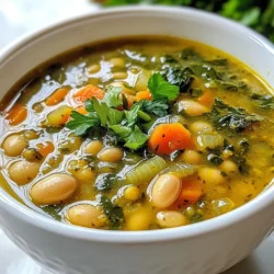 - 1 cup green or brown lentils - 1 can (15 oz) butter beans - 4 cups vegetable broth - 2 cups fresh spinach - 1 medium onion - 2 cloves garlic - 2 medium carrots - 1 celery stalk - 1 teaspoon ground cumin - 1 teaspoon smoked paprika - Salt and pepper to taste - 1 tablespoon olive oil - 1 tablespoon lemon juice - Fresh parsley for garnish Gather these ingredients before you start. You can use green or brown lentils, but I prefer brown for a creamier texture. Butter beans add a nice creaminess and protein boost, making the soup filling. You will need fresh spinach, which gives the soup a vibrant color and a nutritional punch. For the aromatics, an onion and garlic are key. They build the flavor base. Carrots and celery add sweetness and crunch. The spices elevate the dish. Ground cumin brings warmth, and smoked paprika adds depth. Adjust the salt and pepper to your taste. The olive oil is used for sautéing, while lemon juice brightens the flavors. Finally, fresh parsley makes a lovely garnish. It adds color and freshness to each bowl. {{ingredient_image_1}} - Heat olive oil in a large pot. - Add diced onion and garlic, season with salt. Start by pouring olive oil into your pot. Use medium heat to warm the oil. Once hot, toss in the diced onion. Stir this mix for about five minutes. You want the onion to turn soft and clear. Next, add the minced garlic. This will give your soup a lovely aroma. - Incorporate diced carrots and celery. - Cook until softened. Now, add the diced carrots and celery to the pot. Stir them in well with the onions and garlic. Cook for another five minutes. You’ll know they’re ready when they start to soften. This step builds the flavor base for your soup. - Stir in cumin and smoked paprika. - Pour in lentils and vegetable broth, then boil and simmer. Once the veggies are soft, it’s time to spice things up. Add the ground cumin and smoked paprika. Stir for a minute to release their flavors. Next, pour in the rinsed lentils and vegetable broth. Bring this mix to a boil. Then, lower the heat and cover the pot to simmer. Let it cook for about 25 minutes until the lentils are tender. - Add butter beans and spinach. - Simmer until spinach is wilted. After the lentils are ready, it’s time for the final touch. Add the drained butter beans and chopped spinach to the pot. Gently stir to combine. Let it simmer for another five minutes. The spinach should wilt nicely, and the beans will warm up. - Add lemon juice, salt, and pepper to taste. - Adjust seasoning as needed. To finish off your soup, squeeze in some fresh lemon juice. This adds a bright flavor. Taste the soup, then add salt and pepper to your liking. If needed, adjust these seasonings. Enjoy the rich, comforting flavors of your Spinach Lentil Butter Bean Soup! To make your soup taste great, use vegetable broth. It adds depth and richness. Sauté your vegetables until they are soft. This step brings out their natural flavors. You can really taste the difference! Always rinse your lentils before cooking. This step helps remove any grit or dirt. Check your lentils for doneness after cooking. They should be tender but not mushy. If they need more time, let them simmer a bit longer. Garnish your soup with fresh parsley for a pop of color and flavor. It adds a bright touch. Serve it with crusty bread or a side salad. This makes for a complete meal that is both satisfying and nourishing. Pro Tips Use Fresh Ingredients: Fresh spinach and vegetables enhance the flavor and nutritional value of your soup. Opt for seasonal produce when possible. Adjust Seasoning: Always taste your soup before serving. Adjust the seasoning with salt, pepper, or more lemon juice to achieve your desired flavor. Make It Creamy: For a creamier texture, blend a portion of the soup using an immersion blender and stir it back into the pot. Storage Tips: This soup stores well in the refrigerator for up to 3 days. Reheat gently on the stove, adding a splash of broth if it thickens too much. {{image_2}} You can make this soup heartier by adding protein. Try incorporating diced chicken or turkey. Simply cook the meat first, then add it when you mix in the butter beans and spinach. For a plant-based option, add a scoop of your favorite plant-based protein. This boosts nutrition and makes the soup more filling. Feel free to mix up the veggies in this soup. You can substitute spinach with kale or Swiss chard for a new twist. Both greens add great flavor and nutrition. Zucchini or bell peppers are also fantastic choices. They add color and extra nutrients that enhance the dish. Spice can change the whole flavor of your soup. Experiment with different herbs like thyme or oregano. These herbs add depth and aroma. If you like heat, increase it with red pepper flakes. Just a pinch can make a big difference and add a nice kick to your meal. After you enjoy this soup, store any leftovers in an airtight container. This keeps the flavors fresh and safe. You can keep it in the fridge for up to 4 days. Just make sure to let it cool before sealing. If you want to save the soup for later, cool it completely first. This step is key to keep the texture right. After that, store it in freezer-safe containers. It can last for up to 3 months in the freezer. When you’re ready to enjoy the soup again, reheat it on the stove over medium heat. This method helps maintain the great taste. If you find the soup is too thick, add a splash of broth. This makes it creamy and delicious once more. You can use dried lentils in this soup. Dried lentils need more time to cook. Soak them for a few hours or overnight. Use 1 cup of dried lentils for the recipe. Add them to the pot with the broth and spices. Cook until tender, about 30-35 minutes. Yes, this soup is vegan. All the ingredients are plant-based. The broth, beans, lentils, and vegetables are all vegan-friendly. If you use vegetable broth, it stays vegan. This makes it a great choice for anyone on a vegan diet. To add spice, use red pepper flakes or diced jalapeños. Stir them in when you add the spices. You can also add hot sauce before serving. Start with a small amount and taste. Adjust to your heat preference. Yes, you can add more vegetables. Kale or Swiss chard work great in this soup. You could also add diced zucchini or bell peppers. These veggies add extra nutrients and flavor. Just chop them up and add during the cooking steps. This article explored a hearty lentil soup recipe. We covered ingredients, cooking steps, and tips for flavor. You learned how to sauté aromatics, add vegetables, and season the soup perfectly. Remember, you can customize it with proteins and different spices. In the end, enjoy the warm flavors and nutritional benefits this soup offers. It’s a simple dish you can make your own. Keep it in the fridge or freeze for later. Happy cooking!