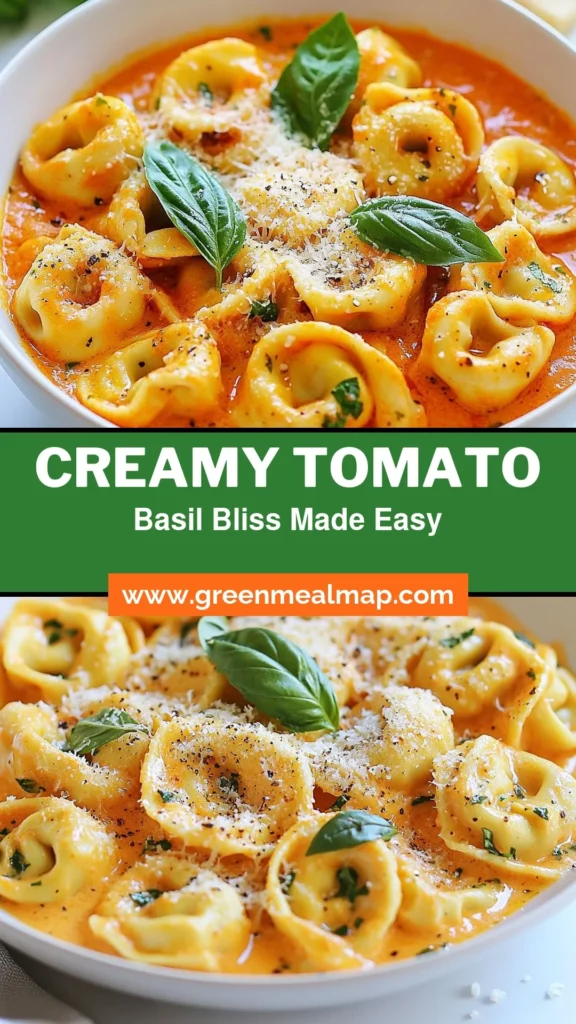 Indulge in this creamy tomato basil tortellini recipe that’s perfect for a quick weeknight dinner! Combining easy cheese tortellini with a luscious cream sauce, it's one of the best quick creamy pasta recipes you'll find. This tomato basil tortellini dinner is not only simple but also bursting with flavor. Try this Italian tortellini with cream sauce and elevate your dinner game. Don’t forget to save this recipe for later! #PastaRecipes #Tortellini #EasyDinner #ItalianRecipes