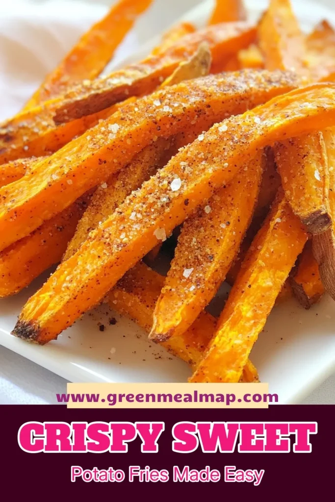 Looking for a tasty and healthy snack? Try this Baked Sweet Potato Fries Recipe! These Crispy Sweet Potato Fries are seasoned to perfection with olive oil, smoked paprika, and garlic powder for an irresistible flavor. Perfect as Healthy Sweet Potato Snacks, these Oven-Baked Sweet Potato Fries will satisfy your cravings without the guilt. Save this delicious recipe and enjoy crispy fries today! #HealthySnacks #SweetPotatoFries #BakedFries #CrispyFries