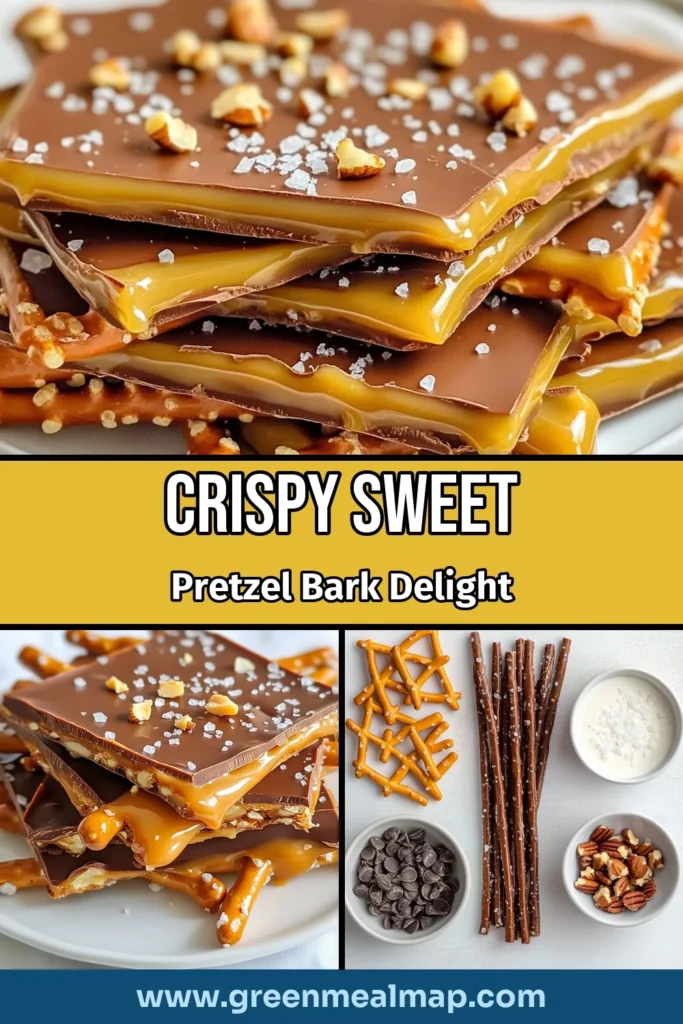 Indulge in this delightful Chocolate Caramel Pretzel Bark, the perfect mix of sweet and salty! This easy dessert recipe combines crunchy pretzels, rich caramel, and luscious chocolate for a treat everyone will love. Enjoy these no-bake chocolate snacks as the perfect addition to any occasion. Don’t miss out on making these Caramel Pretzel Treats—save this recipe and impress your friends! #ChocolatePretzelBark #EasyDessertRecipes #SweetAndSaltyBark #NoBakeChocolateSnacks