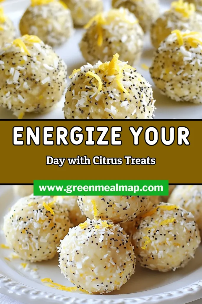Discover the perfect pick-me-up with these Lemon Poppyseed Energy Balls! Bursting with zesty flavor, this no-bake energy bite recipe is a fantastic choice for easy protein snacks. Vegan and packed with wholesome ingredients, these healthy snack recipes will keep you energized throughout the day. Try this simple recipe today and enjoy a delightful treat that's perfect for any occasion. Save this for later! #HealthySnacks #NoBake #VeganEnergyBalls #EasyProteinSnacks
