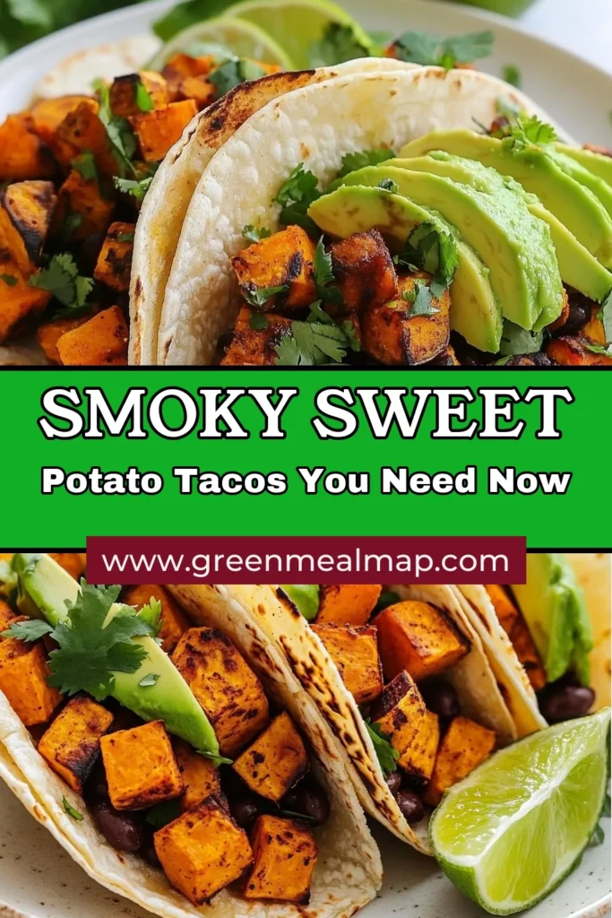 Discover the ultimate smoky sweet potato tacos recipe that combines delicious roasted sweet potatoes with black beans for a flavor-packed vegetarian taco idea. These healthy taco recipes are perfect for anyone looking to spice up their meal prep. With just a few simple ingredients, you’ll create a dish that’s both satisfying and nutritious. Try this roasted sweet potato recipe today and impress your guests! Save this recipe for later! #SmokySweetPotatoTacos #VegetarianTacos #HealthyTacoRecipes #RecipeIdeas