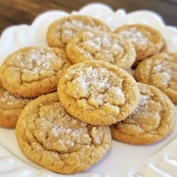 - 2 ¼ cups all-purpose flour - 2 teaspoons ground ginger - 1 teaspoon ground cinnamon - ½ teaspoon ground cloves - ½ teaspoon baking soda - ½ teaspoon salt - ¾ cup unsalted butter, softened - 1 cup brown sugar, packed - 1 large egg - ¼ cup molasses - 1 teaspoon vanilla extract - Granulated sugar for rolling cookies Measuring your ingredients correctly can make a big difference. Use a dry measuring cup for flour. Spoon the flour into the cup and level it off. Don't pack it down. The same goes for brown sugar. Pack it tightly into the cup to get the right amount. For liquids, like molasses, use a liquid measuring cup. Always check your measurements to ensure the best taste. If you run out of an ingredient, don't worry. You can swap some items. For instance, replace molasses with honey or maple syrup for a different flavor. If you don't have brown sugar, mix white sugar with a bit of molasses. For a dairy-free option, use vegan butter instead of regular butter. Just remember, these swaps may change the cookie's taste and texture a little. {{ingredient_image_1}} To start, gather all your ingredients. You will need: - 2 ¼ cups all-purpose flour - 2 teaspoons ground ginger - 1 teaspoon ground cinnamon - ½ teaspoon ground cloves - ½ teaspoon baking soda - ½ teaspoon salt - ¾ cup unsalted butter, softened - 1 cup brown sugar, packed - 1 large egg - ¼ cup molasses - 1 teaspoon vanilla extract - Granulated sugar for rolling cookies First, preheat your oven to 350°F (175°C). Line a baking sheet with parchment paper. This helps the cookies not stick. In a medium bowl, whisk together flour, ginger, cinnamon, cloves, baking soda, and salt. This mix adds great flavor. In a large bowl, cream the softened butter and brown sugar. Mix until it’s fluffy and light in color. This step is key for texture. Beat in the egg, molasses, and vanilla extract. Make sure it’s well combined. Gradually add the dry mix. Stir until just combined. Once your dough is mixed, chill it in the fridge for 30 minutes. This makes it easier to handle. After chilling, roll the dough into 1-inch balls. Roll each ball in granulated sugar to coat well. Place your sugar-coated balls on the baking sheet, about 2 inches apart. Bake for 8-10 minutes. The edges should be set, and the tops should crack. Watch closely so they don’t overbake! After baking, cool them on the sheet for 5 minutes. Then, transfer them to a wire rack to cool completely. These steps give you chewy gingersnap cookies. Enjoy the warm, spicy aroma as they bake! To get a chewy gingersnap cookie, keep a few tips in mind. First, use less flour. Too much flour makes the cookies dry. I recommend measuring flour accurately. Always spoon flour into your measuring cup and level it off. Next, chill the dough before baking. This helps the cookies spread less and stay soft. Also, don’t overbake them! Pull them out when the edges are set but the centers look soft. They will continue to cook a bit while cooling. One key mistake is not using enough brown sugar. Brown sugar adds moisture which keeps cookies chewy. Another common error is skipping the chilling step. If you skip it, the cookies may spread too much. Overbaking is also a big no. Check them at 8 minutes and take them out when they look slightly underbaked. Lastly, don’t forget to roll the dough balls in sugar. This gives a nice crunch on the outside. For serving, I love to arrange the cookies on a pretty platter. Add a light dusting of powdered sugar for a festive touch. These cookies pair well with hot tea or apple cider. You can even serve them with a scoop of vanilla ice cream for a fun dessert. They make a great gift too! Package them in a cute box and share with friends or family. Pro Tips Chill the Dough: Refrigerating the dough for at least 30 minutes helps the cookies maintain their shape while baking and enhances the flavors. Use Fresh Spices: For the best flavor, make sure to use fresh ground ginger, cinnamon, and cloves. Old spices can lose their potency and affect the cookie's taste. Don’t Overbake: Keep a close eye on the cookies while they bake. They should be slightly soft in the center when you take them out of the oven, as they will continue to firm up while cooling. Experiment with Sugars: Try rolling the cookies in a mix of granulated sugar and brown sugar for a deeper flavor and a slightly different texture. {{image_2}} You can make your chewy gingersnap cookies even better with fun add-ins. Chocolate chips add sweetness and creaminess. Try adding chopped nuts like pecans or walnuts for crunch. Dried fruits, like raisins or cranberries, give a nice chew and extra flavor. You can switch up the spices for unique tastes. Use cardamom or nutmeg for a different twist. For a spicier kick, add more ground ginger or some fresh ginger. You can also mix in orange zest for a fresh, citrusy flavor that brightens each bite. To make gluten-free cookies, swap the all-purpose flour for a gluten-free blend. Make sure it has xanthan gum for the right texture. For a vegan option, use coconut oil instead of butter. Replace the egg with a flaxseed meal or chia seed mix. These changes still keep the cookies chewy and delicious! To keep your chewy gingersnap cookies fresh, place them in an airtight container. Layer parchment paper between the cookies. This prevents them from sticking together. Store the container at room temperature. Avoid direct sunlight or heat sources. You can freeze these cookies for later enjoyment. After baking, let them cool completely. Then, wrap each cookie tightly in plastic wrap. Place the wrapped cookies in a freezer-safe bag. They can stay in the freezer for up to three months. When you want to enjoy them, just thaw at room temperature. These chewy gingersnap cookies stay fresh for about one week at room temperature. If stored properly, their flavor and texture remain delightful. If you freeze them, they keep their taste and texture for months. Enjoy them fresh or frozen, whichever you prefer! If your gingersnap cookies are not chewy, check a few things. First, you may have overbaked them. Chewy cookies need a short bake time. Aim for 8-10 minutes, just until the edges set. Second, do not skip chilling the dough. This helps cookies stay soft. Lastly, the right balance of brown sugar and molasses gives that chewy texture. Yes, you can use a different type of sugar. Brown sugar adds moisture, making cookies chewy. If you use white sugar, the cookies may turn out crispier. You can also try coconut sugar for a different flavor. Just keep in mind that it may change the taste slightly. You can add many things to boost flavor in your gingersnap cookies. Try adding chopped crystallized ginger for extra spice. You can also mix in chocolate chips for a sweet twist. Nuts like walnuts or pecans add crunch. For a fun twist, add a dash of cayenne pepper for heat. You learned about key ingredients and their right measurements. We covered how to mix and bake for the perfect cookie. I shared tips for a chewy texture and common mistakes to dodge. You can explore fun variations like add-ins or dietary shifts. Finally, we looked at smart storage to keep your cookies fresh. Now, you have the tools to create tasty gingersnap cookies. Enjoy baking and sharing your delicious treats!