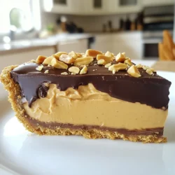 To make this delightful pie, gather the following ingredients: - 1 ½ cups graham cracker crumbs (or gluten-free alternative) - ⅓ cup coconut oil, melted - ¼ cup maple syrup - 1 cup natural peanut butter (smooth) - 1 cup coconut cream (chilled) - ½ cup powdered sugar - 1 teaspoon vanilla extract - ½ cup dark chocolate chips (dairy-free) - 2 tablespoons almond milk (or any plant milk) - Pinch of salt These ingredients blend to create a rich, creamy, and satisfying pie. The graham cracker crumbs give the crust a lovely crunch, while the peanut butter filling provides a smooth, nutty taste. You can add different flavors or textures to your pie. Here are some optional ingredients: - Crushed peanuts for topping - A sprinkle of sea salt - Coconut flakes for garnish - A splash of espresso or coffee for depth These extras can elevate the pie, making it even more special. Feel free to experiment with what you enjoy most. If you need to avoid certain allergens, here are some smart swaps: - Use oat flour or almond flour instead of graham cracker crumbs for a gluten-free crust. - Swap peanut butter for sun butter or soy nut butter to make it nut-free. - Replace coconut cream with silken tofu for a lower-fat option. These substitutes help ensure everyone can enjoy this tasty treat. Always check labels to ensure your ingredients fit your dietary needs. {{ingredient_image_1}} To start, I like to make the crust first. In a mixing bowl, combine 1 ½ cups of graham cracker crumbs with ⅓ cup of melted coconut oil and ¼ cup of maple syrup. Stir well until the crumbs get moistened. This mixture should feel a bit wet but not soggy. Next, press it evenly into the bottom and up the sides of a 9-inch pie pan. I use my fingers to pack it tightly. Bake the crust in a preheated oven at 350°F for about 10 minutes. You'll want it to turn lightly golden. Once done, take it out and let it cool completely. Now, let's move on to the filling. In a clean mixing bowl, combine 1 cup of smooth natural peanut butter, 1 cup of chilled coconut cream, ½ cup of powdered sugar, 1 teaspoon of vanilla extract, and a pinch of salt. I find using a hand mixer makes it easier. Blend until the mixture is smooth and creamy. This filling is rich and dreamy, perfect for our pie! With the crust cooled and the filling ready, it’s time to assemble. Pour the peanut butter filling into the crust. Spread it evenly using a spatula. For the chocolate topping, melt ½ cup of dairy-free dark chocolate chips with 2 tablespoons of almond milk in a heatproof bowl. You can use the microwave or a double boiler. Stir until smooth. Drizzle or spread this melted chocolate over the filling. To add flair, swirl the chocolate into the filling with a toothpick or knife. This gives it a lovely marbled look! Now, we need to chill the pie. Cover it and place it in the fridge for at least 2-3 hours to set properly. This waiting time helps the flavors meld and makes the pie easier to slice. Once set, you can slice the pie into wedges. Serve it chilled, and for an extra treat, top each slice with crushed peanuts or a dollop of whipped coconut cream. Enjoy this delightful dessert! To get the crust just right, use fresh graham cracker crumbs. A food processor works best for this. The mixture should feel moist but not soggy. When you press it into the pie pan, pack it tightly. This step keeps the crust from crumbling later. Baking it until golden adds a nice crunch. Don’t skip the cooling time; a warm crust can ruin the filling. For a creamy filling, use smooth peanut butter. Natural peanut butter is best, as it blends easily. Make sure your coconut cream is well-chilled. This helps the filling whip up nicely. Mix until smooth, but don’t overbeat it. A few lumps are okay. If you want a sweeter pie, add more powdered sugar to taste. The pinch of salt enhances the flavors, so don’t leave it out. Slice the pie into wedges for serving. A sharp knife helps keep the edges clean. To make it look fancy, drizzle melted chocolate on top. You can also swirl it into the filling with a toothpick. For extra flair, sprinkle crushed peanuts on each slice. A dollop of whipped coconut cream adds a nice touch, too. These small details make the pie not just tasty, but beautiful. Pro Tips Use Chilled Ingredients: Make sure your coconut cream is well-chilled before mixing. This helps achieve a light and fluffy texture in the filling. Experiment with Nut Butters: Feel free to substitute the peanut butter with other nut butters like almond or cashew for a unique flavor twist. Garnish for Presentation: Adding crushed peanuts or a dollop of whipped coconut cream on top of each slice not only enhances taste but also makes for a beautiful presentation. Chill Longer for Best Results: For a firmer set, consider chilling the pie overnight. This allows the flavors to meld beautifully. {{image_2}} You can make this pie gluten-free easily. Instead of regular graham crackers, use gluten-free graham cracker crumbs. These crumbs hold the crust together just as well. You might also try almond flour or oat flour for the crust. Just mix them with coconut oil and maple syrup like normal. While peanut butter makes this pie special, other nut butters work great too. Almond butter gives a nice twist in flavor. Cashew butter adds a creamy touch that many love. Sunflower seed butter is a good nut-free choice for those with allergies. Each nut butter brings its own taste and texture. Want to mix things up? Add flavors to your filling for something new. A teaspoon of cinnamon or a dash of sea salt can enhance the taste. You can also fold in some mini vegan chocolate chips for extra sweetness. For a coffee kick, mix in a tablespoon of espresso powder. Each choice adds fun and creativity to your pie! To keep your Vegan Peanut Butter Cup Pie fresh, store it in the fridge. Place it in an airtight container. This will help keep the pie moist and tasty. If your pie is still in the pan, cover it tightly with plastic wrap. This will work too. You can freeze this pie for later enjoyment. First, wrap the pie in plastic wrap. Then, place it in a freezer-safe bag or container. Make sure to remove as much air as possible. This will prevent freezer burn. The pie can last in the freezer for about two months. When you're ready to eat it, thaw the pie in the fridge overnight. This pie is best served cold. If you want to enjoy it slightly warm, you can do so. Just take a slice and place it in the microwave for about 10-15 seconds. Keep a close eye on it to avoid melting the filling too much. For a refreshing twist, top each slice with crushed peanuts or whipped coconut cream before serving. This adds flavor and makes it look beautiful! Yes, you can use any plant-based milk. Almond milk works great, but soy or oat milk is also good. Each milk will change the flavor slightly. Look for unsweetened types to keep the pie balanced. To make this pie nut-free, choose sun butter or soy nut butter instead of peanut butter. These options still give a rich taste. Make sure to check labels for allergens. Use a nut-free chocolate for the topping to keep it safe. The pie stays fresh for about five days in the fridge. Store it in an airtight container. It can also be covered tightly with plastic wrap. This helps keep it from drying out or absorbing other flavors. This blog post covered how to make a tasty vegan peanut butter cup pie. We explored the key ingredients, step-by-step instructions, tips for the best texture, and fun variations to try. You can also store your pie easily and find answers to common questions. Remember, this pie is not just easy to make; it’s also customizable for your needs. I hope you enjoy creating this delicious dessert, sharing it with others, and experimenting with your unique twists. Happy baking!