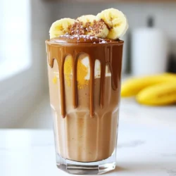 - 2 ripe bananas, frozen - 2 tablespoons creamy peanut butter - 1 cup unsweetened almond milk (or any preferred milk) - 2 tablespoons cocoa powder - 1 tablespoon honey or maple syrup (optional for extra sweetness) - 1/2 teaspoon vanilla extract - A pinch of salt - Ice cubes (optional, for a thicker texture) This smoothie is simple and packed with flavor. Using frozen ripe bananas makes it creamy. They also add natural sweetness. If you want more flavor, creamy peanut butter does the trick. It gives a rich, nutty taste. Unsweetened almond milk is a great base. You can use regular milk if you prefer. Cocoa powder adds a chocolatey kick. It also offers a touch of richness. If you like your smoothie sweeter, honey or maple syrup works well. Just add a little at a time. The vanilla extract adds warmth and depth. A pinch of salt helps balance the flavors. If you enjoy a thicker texture, toss in some ice cubes. They make the drink cold and refreshing. Each ingredient plays a role in making this smoothie delicious and energizing. {{ingredient_image_1}} 1. Start by using ripe bananas. They should be yellow with some brown spots. This means they are sweet and perfect for your smoothie. 2. Freeze your ripe bananas in advance. This step makes your smoothie creamy and cold. Place them in a bag or container before freezing. 3. Measure your ingredients carefully. Use a tablespoon for peanut butter and cocoa powder. For milk, use a cup to get it just right. 4. Get your blender ready. Make sure it's clean and dry. This helps everything blend smoothly. 1. Combine all your ingredients in the blender. This includes the frozen bananas, creamy peanut butter, almond milk, cocoa powder, honey, vanilla, and salt. 2. Blend on high speed until you have a smooth and creamy texture. If it seems too thick, add a little more almond milk. This helps it blend better. 3. If you want a thicker smoothie, add ice cubes. Blend again until the ice is crushed and mixed well. 1. Taste your smoothie. If it needs more sweetness, add extra honey or maple syrup. Blend for a few more seconds to mix it in. 2. Pour your smoothie into a tall glass or bowl. It’s best to enjoy it right away for the best taste. 3. For a nice look, top your smoothie with cocoa powder, banana slices, or a drizzle of peanut butter. Serve it with a straw for extra fun! To make your smoothie creamy, use frozen bananas. They blend well and add thickness. If you want to adjust the texture, add more milk. If it’s too thick, pour in a splash of almond milk. For a colder drink, toss in ice cubes. Blend until smooth for that perfect sip. For sweetness, you can use honey or maple syrup. Just a tablespoon can boost the flavor. If you want a richer taste, add a pinch of salt and a dash of vanilla extract. This balance makes the chocolate stand out without being too sweet. When serving, choose tall glasses or bowls. This adds a fun look. You can top your smoothie with a sprinkle of cocoa powder. Add banana slices or a drizzle of peanut butter for extra flair. A straw makes sipping even more enjoyable! Pro Tips Use Ripe Bananas: The riper the bananas, the sweeter your smoothie will be. Look for bananas with brown spots for the best flavor. Adjust Consistency: If you prefer a thicker smoothie, add more frozen bananas or ice cubes. For a thinner smoothie, simply increase the amount of almond milk. Experiment with Sweeteners: If you want to skip added sugars, consider using dates or maple syrup for a natural sweetness that complements the chocolate and banana flavors. Presentation Matters: Make your smoothie visually appealing by adding toppings like crushed nuts, cacao nibs, or fresh fruit slices before serving. {{image_2}} You can easily swap out some ingredients. If you want a dairy-free option, use coconut milk or oat milk instead of almond milk. Both add a nice flavor. For nut butter, try almond butter or sunflower seed butter. Each choice brings a unique taste to your smoothie. Want to boost nutrition? Toss in a handful of spinach or kale. They blend well and add vitamins without changing the taste much. For extra warmth, sprinkle in some cinnamon or nutmeg. These spices can enhance the rich flavor of chocolate and peanut butter. If you need more servings, just double or triple the recipe. It’s easy to scale. For smoothie bowls, pour the smoothie into a bowl and add toppings. Try sliced bananas, granola, or berries. This makes your meal fun and colorful! If you have leftover smoothie, refrigerate it right away. Place it in a sealed container. This keeps the smoothie fresh for up to 24 hours. Shake it well before drinking. Smoothies can separate in the fridge, so mixing helps restore the texture. Keep in mind, the longer the smoothie sits, the more it may lose flavor and freshness. To keep it tasting great, try to drink it soon after making it. You can freeze smoothies for later use. Pour the smoothie into ice cube trays or freezer bags. This method helps you enjoy it later. Smoothies can last in the freezer for up to three months. When you want to drink your frozen smoothie, thaw it in the fridge overnight. You can also blend it again to restore the creamy texture. Add a splash of almond milk if needed. Enjoy your smoothie without losing flavor! To make your smoothie thicker, use frozen bananas. They add a creamy texture. You can also add ice cubes. Blend the mixture well to get a smooth feel. If it's still too thin, add a bit more cocoa powder or peanut butter. Both will boost the flavor and thickness. Yes, you can use other types of milk. Almond milk is light and tasty, but there are many other options! Try oat milk for a creamier feel. Soy milk works well too. If you want a nut-free choice, go for coconut milk. Each type gives a unique taste to your smoothie. This smoothie packs a lot of nutrients. Bananas give you energy and potassium. Peanut butter adds protein and healthy fats. Cocoa powder is rich in antioxidants. Almond milk is low in calories and rich in vitamins. A bit of honey or maple syrup adds sweetness without too many calories. Together, they make a balanced drink. Yes, this smoothie is great for kids! It tastes sweet and fun. For younger kids, skip the honey to keep it safe. You can also add spinach for extra vitamins. They won't even taste it! Let them help in the kitchen for some fun bonding time. This blog post guides you through making a delicious smoothie. You learned the best ingredients and preparation steps. We covered blending tips, texture insights, and neat variations. You can mix things up with different flavors or toppings too. In the end, enjoy your smoothie creation. It’s a fun way to eat healthy. Experiment and find what you love most. Your tasty smoothie awaits!