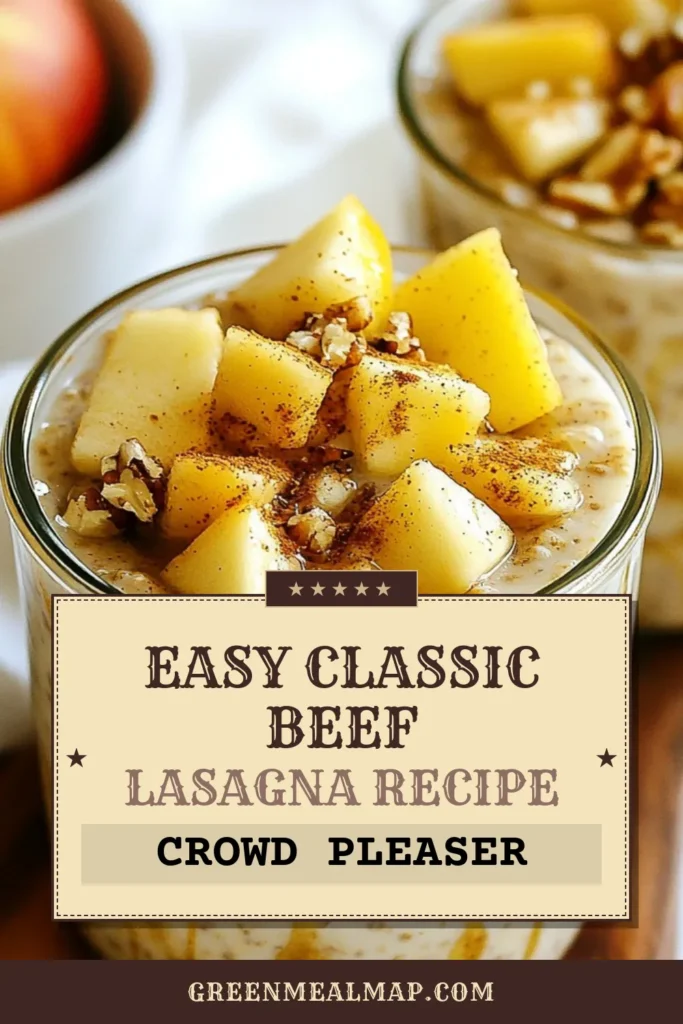 Start your day with these delicious Apple Pie Overnight Oats, a perfect healthy overnight oats recipe that combines the comforting flavors of oatmeal recipes with apple! This easy breakfast idea is packed with nutrition and just takes 10 minutes to prepare. Enjoy the creamy chia seed oats recipe topped with walnuts and fresh apples. Try it tonight for a satisfying breakfast tomorrow! Save this recipe now! #OvernightOats #HealthyBreakfast #OatmealRecipes #ApplePieOats