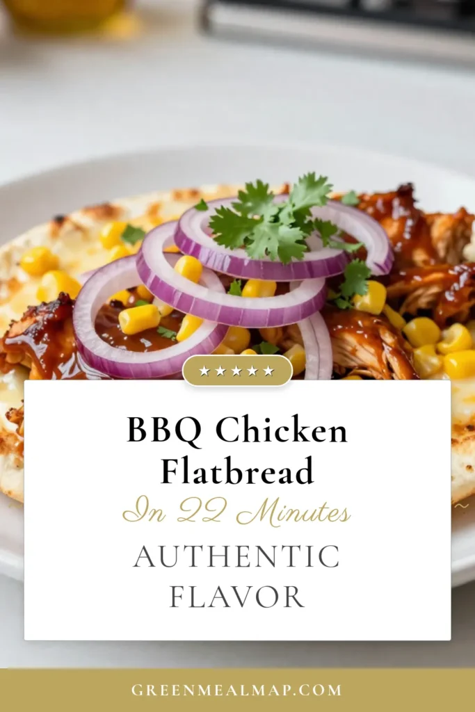 Discover the ultimate BBQ Chicken Flatbread recipe that’s perfect for any quick BBQ dinner! This easy BBQ flatbread is loaded with shredded chicken, savory BBQ sauce, and gooey mozzarella, making it a hit for any crowd. Ideal for busy weeknights, this homemade chicken flatbread is ready in just 22 minutes. Try this delicious recipe today and elevate your mealtime! Don’t forget to save for later! #BBQChickenFlatbread #EasyDinner #QuickRecipes #HomemadeFlatbread