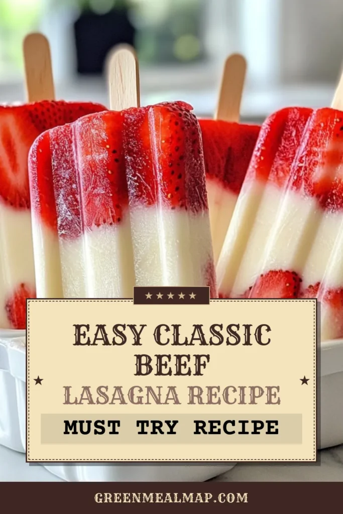 Beat the heat this summer with these delicious strawberry yogurt popsicles! This homemade popsicle recipe combines fresh strawberries and creamy Greek yogurt for a healthy frozen treat everyone will love. Perfect as a refreshing summer dessert, these Greek yogurt popsicles are easy to make and a guilt-free indulgence. Give them a try today! Save your recipe for strawberry yogurt swirl popsicles now! #StrawberryYogurtPopsicles #HealthyFrozenTreats #SummerDessertRecipes #GreekYogurtPopsicles