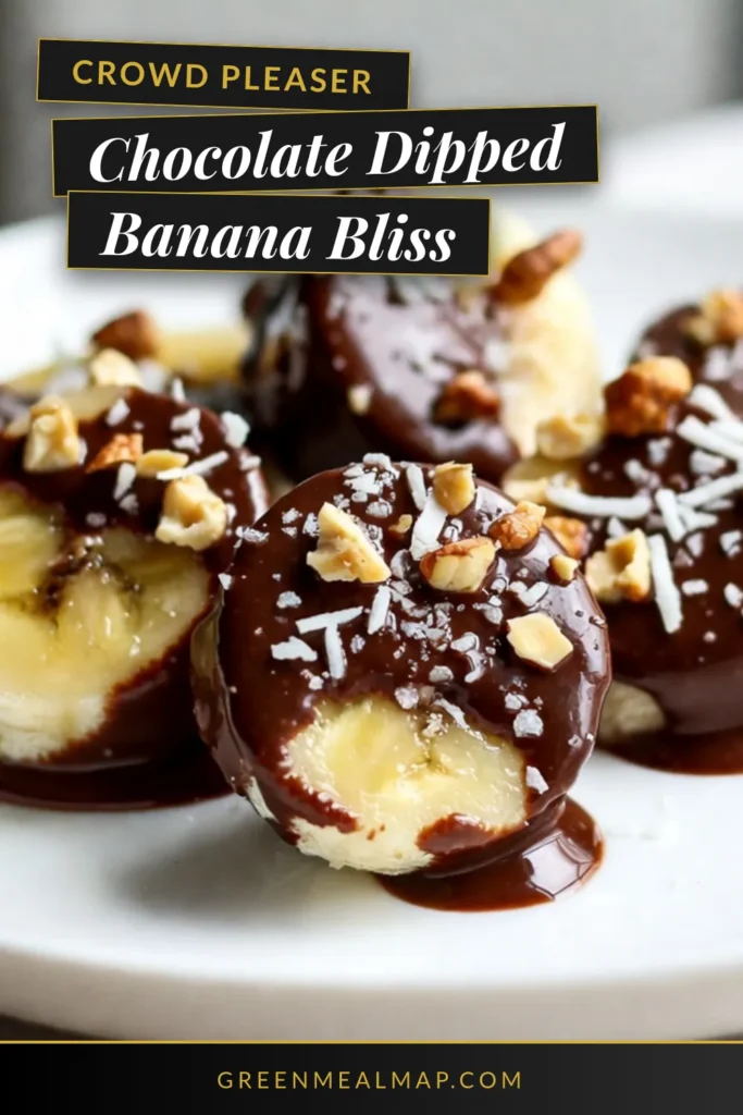 Indulge in these delicious chocolate covered banana bites, the perfect healthy banana snacks for satisfying your sweet tooth! These easy chocolate desserts are a hit with both kids and adults. Try this simple banana chocolate recipe, topped with nuts and coconut for an extra crunch. Ready in just 40 minutes, these banana bites with nuts make a delightful treat. Save this recipe for your next snack time! #ChocolateCoveredBananaBites #HealthySnacks #EasyDesserts #BananaRecipes