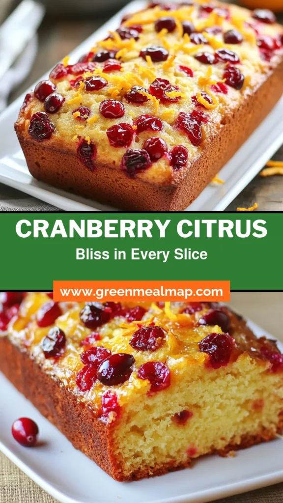 Indulge in the delightful flavors of this easy Cranberry Citrus Bread Recipe. With fresh cranberries and a hint of orange zest, this Orange Zest Loaf is a must-try healthy cranberry citrus dessert. Perfect as a snack or breakfast treat, this Easy Loaf Cake with Cranberries is a festive addition to any table. Bake your own today and enjoy the deliciousness! Save this recipe for your next baking adventure. #CranberryCitrus #HealthyBaking #LoafCake #CranberryRecipes