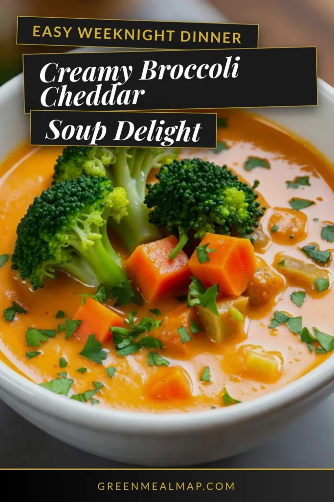 Indulge in the ultimate comfort food with this easy broccoli cheddar soup recipe that mimics your favorite Panera dish. Bursting with flavor, this creamy broccoli soup combines fresh broccoli florets, sharp cheddar, and hearty veggies for a delicious vegetarian soup option. Perfect for a quick meal, this healthy cheddar soup is not only satisfying but good for you! Save this recipe for a cozy night in! #BroccoliCheddarSoup #VegetarianRecipes #EasySoup #HealthyEating
