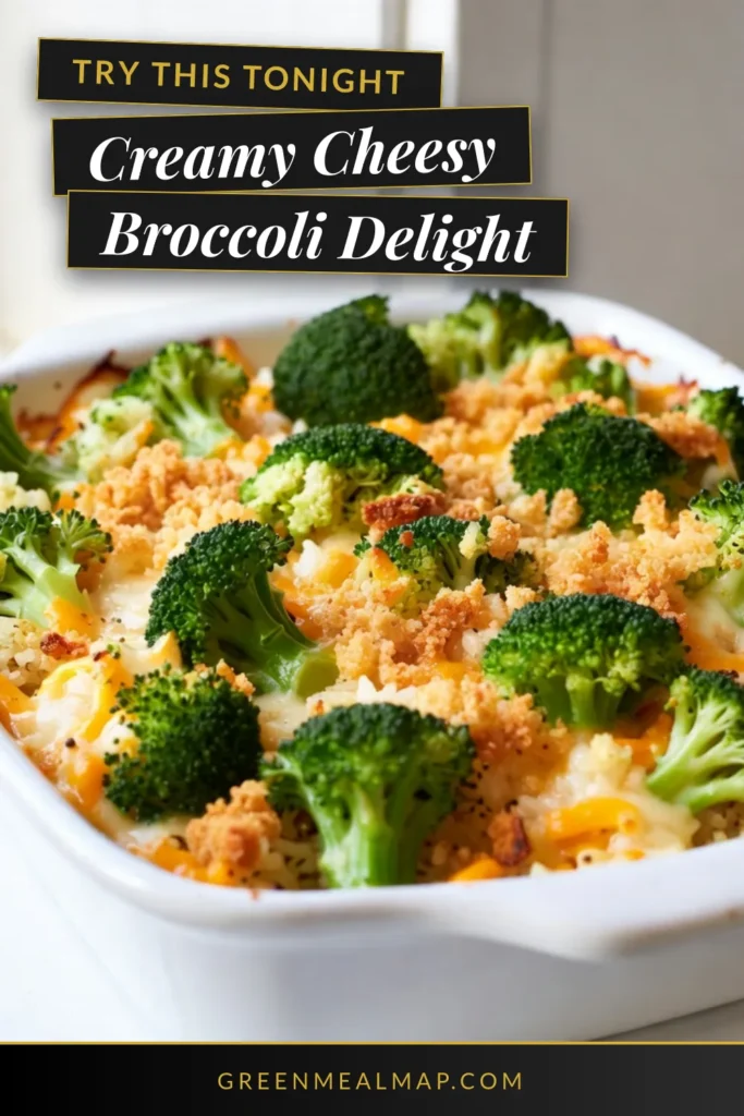 Discover the ultimate cheesy broccoli rice casserole that’s sure to become a family favorite! This creamy broccoli rice dish is made with tender broccoli, fluffy rice, and gooey cheddar cheese, creating a delicious baked broccoli cheese casserole. Perfect for busy nights, this easy casserole recipe combines simple ingredients and flavors that everyone will love. Save this recipe for a comforting meal idea! #CheesyBroccoli #Casserole #EasyRecipes #ComfortFood