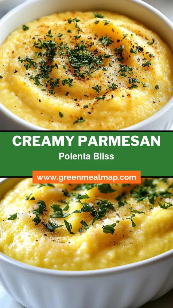 Indulge in our creamy Parmesan polenta, the perfect vegetarian comfort food that’s both rich and satisfying. This easy polenta dish features a blend of buttery flavor and the irresistible taste of Parmesan cheese. Whip up this delightful polenta recipe in just 35 minutes for a warming meal. Don’t miss out—save this recipe for a cozy night in! #CreamyPolenta #VegetarianRecipes #ComfortFood #ParmesanCheese