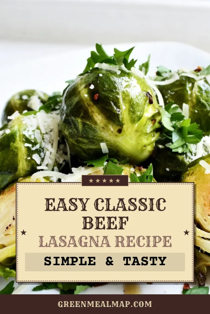 Discover the perfect blend of flavor and crunch with these Crispy Garlic Parmesan Brussels Sprouts! This oven-roasted Brussels sprouts recipe is an easy and healthy side dish that elevates any meal. Tossed in garlic and Parmesan, they make a delightful snack too! Ready in just 35 minutes, this Garlic Parmesan recipe is a must-try for all veggie lovers. Save this healthy Brussels sprouts dish for your next dinner! #BrusselsSprouts #HealthyRecipes #Garlic #EasySnacks