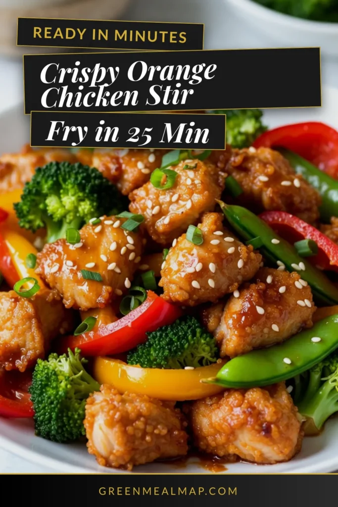 Looking for a quick and healthy dinner idea? Try this delicious Orange Glazed Chicken Stir Fry! This Chicken Stir Fry Recipe is packed with vibrant vegetables and a mouthwatering orange sauce that elevates your weeknight meals. In just 25 minutes, you can enjoy this scrumptious Orange Chicken with Vegetables that the whole family will love. Save this recipe for an easy go-to dinner! #HealthyStirFryRecipes #QuickChickenDinner #OrangeGlazedChicken #DinnerIdeas