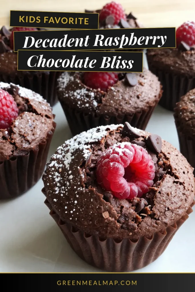 Indulge in these delicious Raspberry Dark Chocolate Muffins, a perfect blend of sweet raspberries and rich dark chocolate. This easy muffin recipe is a must-try for any chocolate raspberry dessert lover. Whip up homemade muffins with raspberries in just 35 minutes using this simple dark chocolate muffins recipe. They're perfect for breakfast or a sweet snack! Save this delicious recipe now! #MuffinRecipes #ChocolateDesserts #HealthyBaking #DessertIdeas