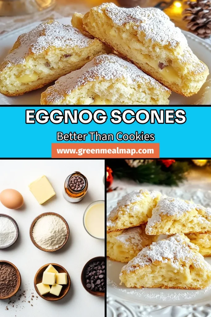 Elevate your holiday baking with this delicious Eggnog scone recipe! These Christmas scones are easy to make and perfect for festive gatherings. With warm spices and the rich flavor of eggnog, these treats will impress your guests and family alike. Whip up this easy scone recipe this season, and enjoy a delightful addition to your holiday table. Click for the full recipe and make your holidays sweeter! #EggnogScones #HolidayBaking #FestiveTreats #ChristmasScones