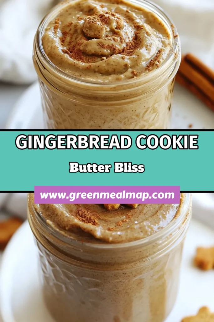 Indulge in the ultimate festive treat with this easy homemade Gingerbread Cookie Butter recipe! Perfect for spreading on toast or dipping your favorite snacks, this gingerbread cookies dessert is a delightful way to celebrate the holiday season. Whip up this quick and simple cookie butter today and elevate your holiday treats. Save this recipe for your next gathering! #GingerbreadCookieButter #FestiveCookieSpread #EasyHolidayTreats #CookieButter
