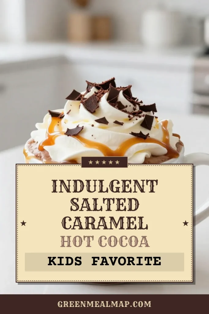 Indulge in the ultimate winter warm drink with this Salted Caramel Hot Chocolate recipe! This creamy chocolate beverage combines rich chocolate, salted caramel, and whipped cream for a delightful treat. Perfect for cozy nights, this homemade hot chocolate recipe is an easy salted caramel drink everyone will love. Get ready to impress your friends and family! Save this recipe for your next gathering! #SaltedCaramelHotChocolate #HomemadeHotChocolate #WinterWarmDrinks #EasySaltedCaramelDrink