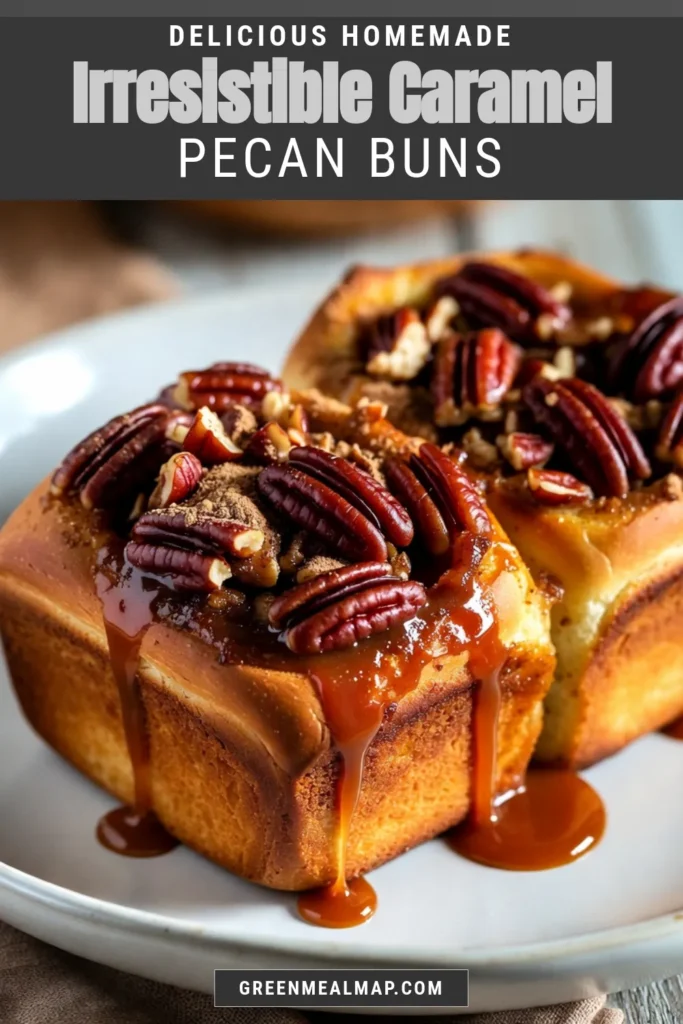 Indulge in homemade Caramel Pecan Sticky Buns with this easy sticky buns recipe. Perfectly sweet and gooey, these pecan dessert treats are a delightful way to start your day or impress your guests. Made from scratch, this caramel recipe combines warm cinnamon flavors with buttery richness for an irresistible treat. Bake them today and enjoy the warm, sticky goodness! Save this recipe for a sweet treat! #CaramelPecanStickyBuns #StickyBunsRecipe #PecanDessertRecipe #CaramelRecipe