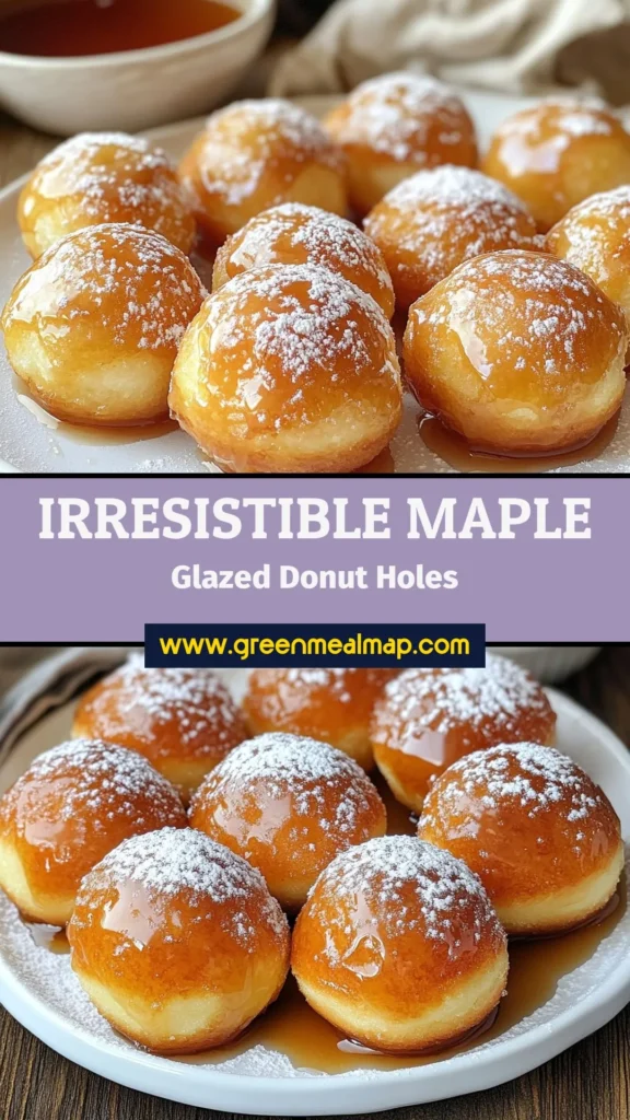 Indulge in these delicious maple glazed donut holes that are sure to satisfy your sweet tooth! This homemade donut holes recipe is not only easy to follow but also perfect for any occasion. With a hint of cinnamon, these deep-fried donut holes offer a delightful crunch and a gooey maple glaze. Try this easy donut hole recipe today and impress your family and friends! Save the recipe for your next treat! #MapleGlazedDonutHoles #HomemadeDonutHoles #EasyDonutHoleRecipe #CinnamonDonutHoles