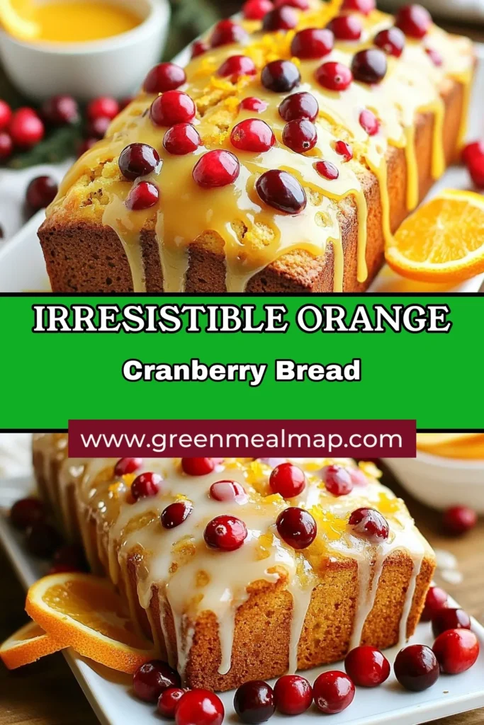 Indulge in this easy orange glazed cranberry bread recipe that’s perfect for the holidays! This festive cranberry bread combines tart cranberries with zesty orange for a flavor that will brighten your table. With simple ingredients and a delightful glaze, you’ll love this orange cranberry bread. Make it for gatherings or as a special treat. Save this recipe and enjoy every slice! #OrangeCranberryBread #GlazedCranberryBread #FestiveCranberryBread #EasyOrangeBreadRecipe