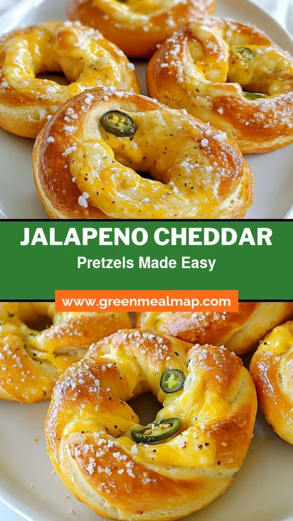 Indulge in these delicious jalapeño cheddar pretzels with this easy stuffed soft pretzels recipe! These homemade pretzels with cheese are the perfect blend of spicy and cheesy goodness, making them irresistible baked jalapeño cheese snacks. Perfect for parties or a cozy night in, they’re sure to impress! Try them today and elevate your snacking game! Save the recipe for later! #JalapenoCheddarPretzels #StuffedPretzels #CheeseSnacks #BakedPretzels