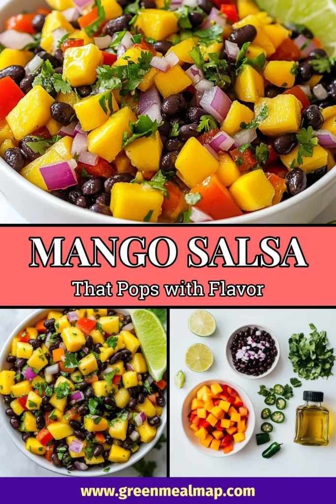 Discover the perfect Mango Black Bean Salsa recipe that’s both vibrant and refreshing! This fresh mango salsa combines ripe mango, black beans, and zesty ingredients for a healthy salsa recipe that’s great for any occasion. Serve this black bean salsa appetizer at your next gathering or whip up a quick salsa with mango for a delicious snack. Save this recipe for an easy, colorful treat! #MangoBlackBeanSalsa #HealthySalsaRecipe #SalsaAppetizer #QuickSalsa