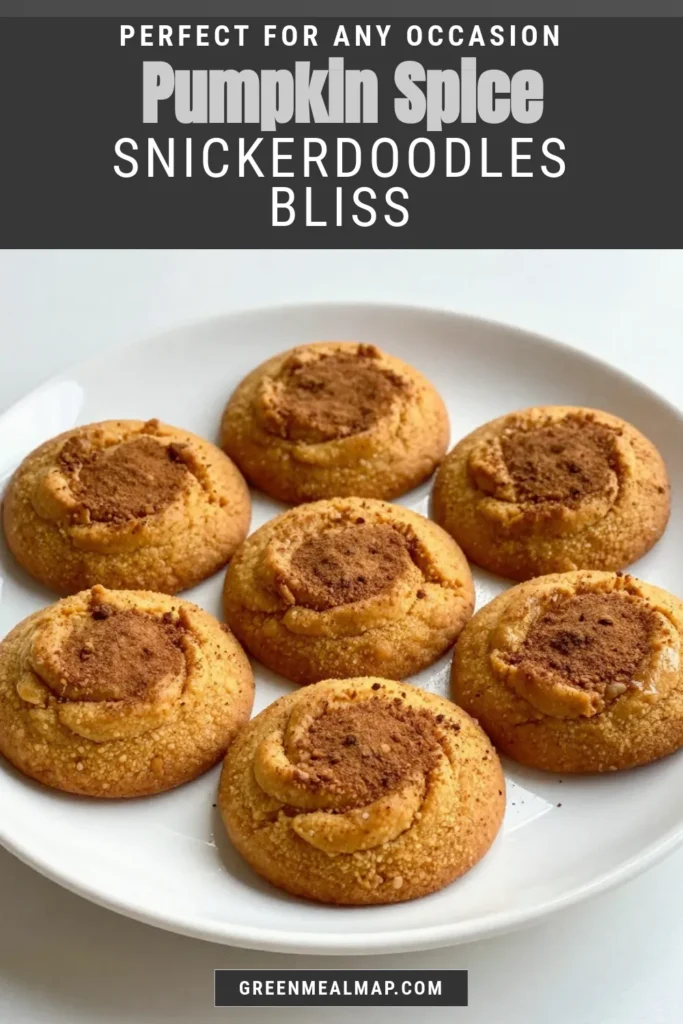 Indulge in the best Pumpkin Spice Snickerdoodles, the perfect addition to your fall dessert recipes. This delicious pumpkin cookie recipe combines the classic snickerdoodle with pumpkin puree for a flavorful twist. Whether you're looking for pumpkin dessert ideas or snickerdoodle variations, these cookies are sure to please. Try this recipe today and elevate your autumn baking! Save it for later! #PumpkinSpice #FallBaking #CookieRecipes #DessertIdeas