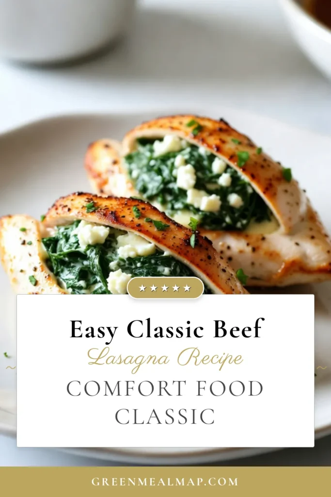 Discover a delicious and healthy dinner option with this Spinach Feta Stuffed Chicken recipe! Perfect for busy weeknights, this easy stuffed chicken features tender baked chicken breast filled with creamy spinach and feta. With just a few simple steps, you’ll have a flavorful dish that’s sure to impress. Don't forget to save this healthy chicken recipe for your next meal! #SpinachFetaStuffedChicken #HealthyChickenRecipes #EasyStuffedChicken #CreamySpinachChicken