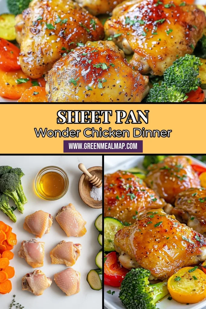 Discover this delicious honey mustard chicken recipe that features tender chicken thighs and vibrant veggies all cooked on one pan! This easy chicken dinner recipe is perfect for busy weeknights and healthy eating. Enjoy succulent sheet pan chicken and veggies tossed in a flavorful honey mustard glaze. Get ready to impress at the dinner table! Save this one pan honey mustard chicken for your next meal idea! #honey mustard chicken #easy chicken dinner #sheetpanrecipes #healthy dinner ideas