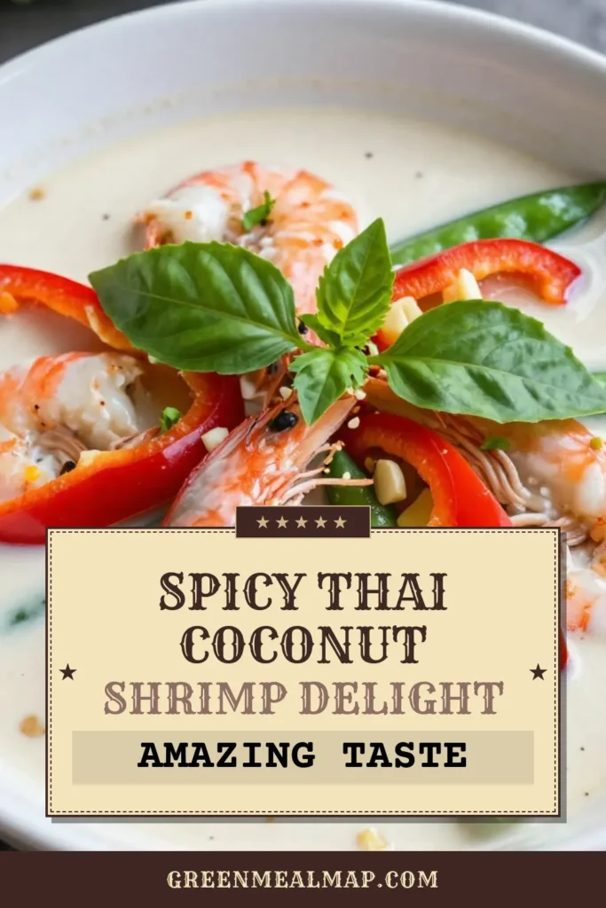 Discover the deliciously comforting flavors of Spicy Thai Coconut Shrimp Soup! This easy Thai shrimp soup features creamy coconut milk, vibrant red curry, and fresh vegetables for a satisfying meal in just 30 minutes. Perfect for dinner, this Coconut Milk Shrimp Soup Recipe is a must-try. Impress your family and friends with this tasty Red Curry Shrimp Soup! Save this recipe to enjoy later! #ThaiCooking #CoconutShrimp #SoupRecipes #EasyDinnerIdeas