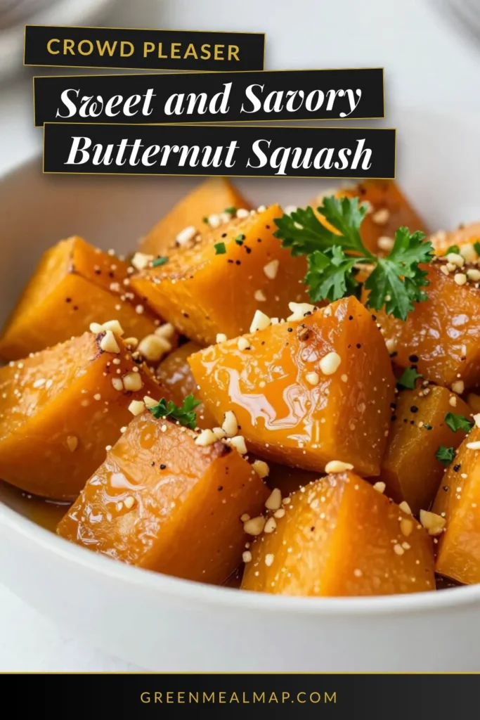 Discover the deliciousness of honey garlic butternut squash with this easy roasted butternut squash recipe. Perfect for any meal, this butternut squash side dish combines the sweetness of honey with garlic and warming spices. In just 40 minutes, you can create a mouthwatering dish that elevates your dinner. Try this honey garlic recipe today and impress your family and friends! Save for later! #HoneyGarlicButternutSquash #RoastedButternutSquashRecipe #EasyRoastedVegetableRecipes #ButternutSquashSideDish