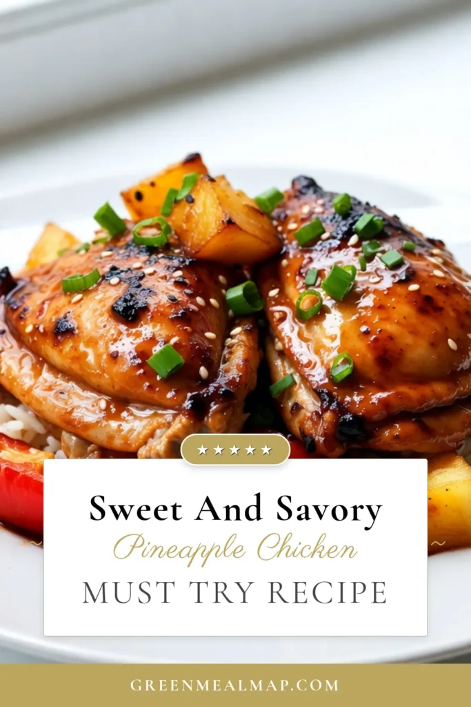 Looking for a flavorful dinner idea? Try this Pineapple Teriyaki Chicken recipe that combines succulent teriyaki chicken with pineapple for a sweet and savory dish. Perfect for busy nights, this easy teriyaki chicken thighs recipe will impress your family. Enjoy it as a Hawaiian chicken teriyaki or quick pineapple chicken stir-fry served over jasmine rice. Save and share this delicious recipe now! #PineappleTeriyaki #TeriyakiChicken #EasyDinner #HawaiianChicken