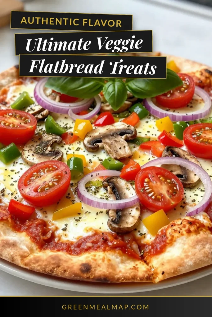 Discover the ultimate Supreme Veggie Flatbread Pizza recipe that's both delicious and healthy! This easy veggie flatbread pizza is a quick pizza recipe perfect for those craving a vegetarian pizza that's gluten-free! Packed with colorful veggies and melty cheese, it’s a healthy flatbread recipe everyone will love. Ready in just 25 minutes, it's perfect for weeknight dinners. Try it out today! #VeggieFlatbreadPizza #HealthyRecipes #VegetarianPizza #QuickPizzaRecipe