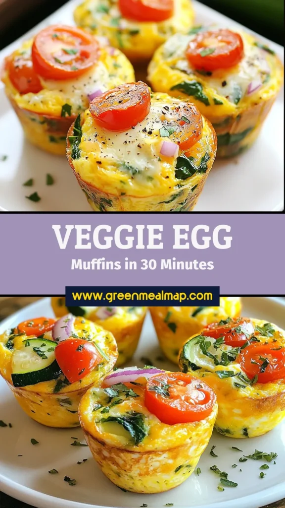 Start your day right with these veggie egg muffins! Packed with nutrients, these healthy breakfast muffins feature spinach, bell peppers, zucchini, and cherry tomatoes. Perfect for meal prep, these baked vegetable muffins can be made in just 30 minutes. Enjoy fluffy spinach egg muffins that are both delicious and easy to store. Don't miss out on this wholesome recipe—save it now! #VeggieEggMuffins #HealthyBreakfastMuffins #MealPrepEggMuffins #BakedVegetableMuffins