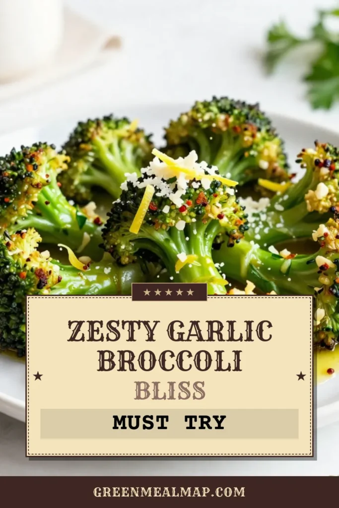 Discover the ultimate healthy broccoli side dish with this Zesty Lemon Garlic Roasted Broccoli recipe! Perfectly oven roasted, this lemon garlic broccoli brings vibrant flavors to your table. Toss fresh broccoli with garlic, chili flakes, and a zesty lemon-olive oil blend for a delicious finish. Optional Parmesan adds a cheesy touch. Save this easy recipe now for a delightful addition to your meals! #HealthyCooking #OvenRoastedBroccoli #BroccoliRecipes #ZestyBroccoli