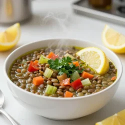 Mediterranean Lentil Soup Flavorful and Nutritious Dish