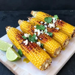 When you want to make Chili Lime Grilled Corn on the Cob, gather these simple ingredients: - 4 ears of fresh corn, husked - 4 tablespoons olive oil - 1 teaspoon chili powder - 1/2 teaspoon smoked paprika - 1/4 teaspoon cayenne pepper (adjust to taste) - Zest of 1 lime - Juice of 2 limes - Salt and pepper to taste - 1/4 cup crumbled queso fresco or cotija cheese (optional) - Fresh cilantro leaves for garnish (optional) Each ingredient plays a key role in creating that bright and spicy flavor. Fresh corn delivers sweetness, while the lime adds zesty brightness. The chili powder and smoked paprika give a warm depth, and cayenne offers a kick. You can skip the cheese if you want to keep it lighter, but it adds a delicious creaminess. Fresh cilantro gives that finishing touch, making your dish look and taste great! {{ingredient_image_1}} First, preheat your grill to medium-high heat. This step is key. A hot grill helps get those nice char marks. You want the grill hot, but not so hot that it burns the corn. Check your grill's temperature using a thermometer if you have one. Here are some tips for grill care and setup: - Clean the grill grates with a brush for better taste. - Oil the grates lightly to prevent sticking. - Make sure to have your tools ready, like tongs and a brush for basting. Next, make your marinade. In a small bowl, whisk together olive oil, chili powder, smoked paprika, cayenne pepper, lime zest, lime juice, salt, and pepper. This mix adds bold flavor to your corn. Taste the marinade. You might want to adjust the seasoning. If you like it spicier, add more cayenne. If it’s too spicy, balance it with more olive oil or lime juice. Now it’s time to grill your corn. Brush the corn with the marinade, making sure to coat it well. Keep some marinade aside for basting while grilling. Place the corn directly on the grill. Grill for about 10-15 minutes. Turn the corn every few minutes. This helps it cook evenly. You want it to be tender and have nice grill marks. In the last few minutes of grilling, baste the corn with the reserved marinade. This step adds more flavor and keeps it moist. Once it’s done, take the corn off the grill. Let it cool for a bit before serving. To get great grill marks on your corn, start with a hot grill. Preheat it to medium-high. This heat helps create those nice charred lines. Turn the corn every few minutes. This way, it cooks evenly on all sides. Avoid leaving the corn in one spot too long. This can cause burning and uneven cooking. Use tongs to easily turn the ears. One common mistake is not oiling the corn enough. Make sure to coat it well with the marinade. Otherwise, it may stick to the grill. If it sticks, it can rip and spoil the look. You can play with spices to change the flavor. Try adding garlic powder or cumin for a twist. Fresh herbs like oregano or cilantro can also add depth. Want more heat? Add more cayenne pepper. Just remember, a little goes a long way. Start with a small pinch, then taste before adding more. When serving, keep it fun and simple. Place the grilled corn on a wooden board. Line it with parchment paper for a nice touch. Add lime wedges on the side for squeezing. This gives an extra kick of flavor. You can sprinkle more cilantro on top for color. If you use cheese, add it while the corn is warm. This way, it melts a bit and blends well. Pro Tips Choose Fresh Corn: Select ears of corn that are bright green with tightly wrapped husks for the best flavor and sweetness. Adjust Spice Levels: Feel free to modify the amount of cayenne pepper according to your heat preference. Start with less and add more if desired! Use a Grill Basket: If you're concerned about losing corn on the grill, consider using a grill basket for easier handling and cooking. Experiment with Toppings: Beyond cheese and cilantro, try adding a drizzle of crema or a sprinkle of chili lime seasoning for extra flavor! {{image_2}} You can change the flavor of your corn easily. Try different spice blends like garlic powder, cumin, or paprika. These spices add a unique twist. For toppings, squeeze fresh lime juice over the corn. You can also sprinkle more chili powder for heat. Fresh herbs like basil or parsley work well too. They add color and flavor. If you want a dairy-free option, skip the cheese. You can use nutritional yeast for a cheesy flavor. It’s a great choice for vegan diets. For gluten-free, this recipe is already safe. Just check all your spices for any hidden gluten. You can grill corn in many ways. If you don’t have a grill, use an oven. Preheat it to 400°F and place the corn in a baking dish. Cover it with foil and cook for 20 minutes. You can also use a stovetop grill pan. Heat it over medium-high heat and grill as you would outside. An air fryer is another great option. Preheat it to 400°F. Brush the corn with your marinade and place it in the basket. Cook for about 10 minutes, turning halfway through. The result is sweet, juicy corn with a nice char. To store leftover grilled corn, let it cool first. Place it in an airtight container. You can also wrap it in plastic wrap. Store it in the fridge. Grilled corn stays fresh for up to three days. When ready to eat, you can enjoy it cold or warm it up. Freezing corn on the cob is easy. First, cut the corn off the cob if you prefer. Wrap each piece tightly in foil or freezer bags. Label them with the date. Frozen corn can last up to six months. To reheat grilled corn, you can use the oven or microwave. For the oven, preheat to 350°F (175°C). Wrap the corn in foil and heat for 10-15 minutes. In the microwave, place the corn on a plate, cover with a damp paper towel, and heat for 1-2 minutes. This way, the corn stays juicy and delicious! The best way to grill corn is to start with fresh ears. Grilling gives a smoky flavor. First, husk the corn and remove all silk. Preheat your grill to medium-high heat. Brush the corn with a marinade for added taste. Place the corn directly on the grill. Turn it every few minutes. This helps cook it evenly. Grilling takes about 10 to 15 minutes. You can also boil or steam corn, but grilling adds a great char. Yes, you can make the marinade ahead of time. This saves time when you're ready to grill. Store the marinade in an airtight container. Keep it in the fridge. Use it within three days for the best flavor. If you want, prepare a larger batch. That way, you always have it ready to go. Just remember to whisk it again before using. You know the corn is done when it is tender. Look for nice grill marks on the kernels. The corn should be bright yellow. Poke a kernel with a fork to check tenderness. If it’s soft but still firm, it’s ready. Also, the smell will be sweet and smoky. If you baste it while grilling, it will have an even better taste. Enjoy your perfectly grilled corn! Grilling corn on the cob is simple and fun. We covered key ingredients and step-by-step grilling tips. You can enhance flavors and get creative with toppings. Remember to store leftovers properly. If you try variations, you can find your favorite taste. Follow these tips, and you’ll enjoy perfect grilled corn every time. Now, fire up the grill and impress your friends with delicious corn!