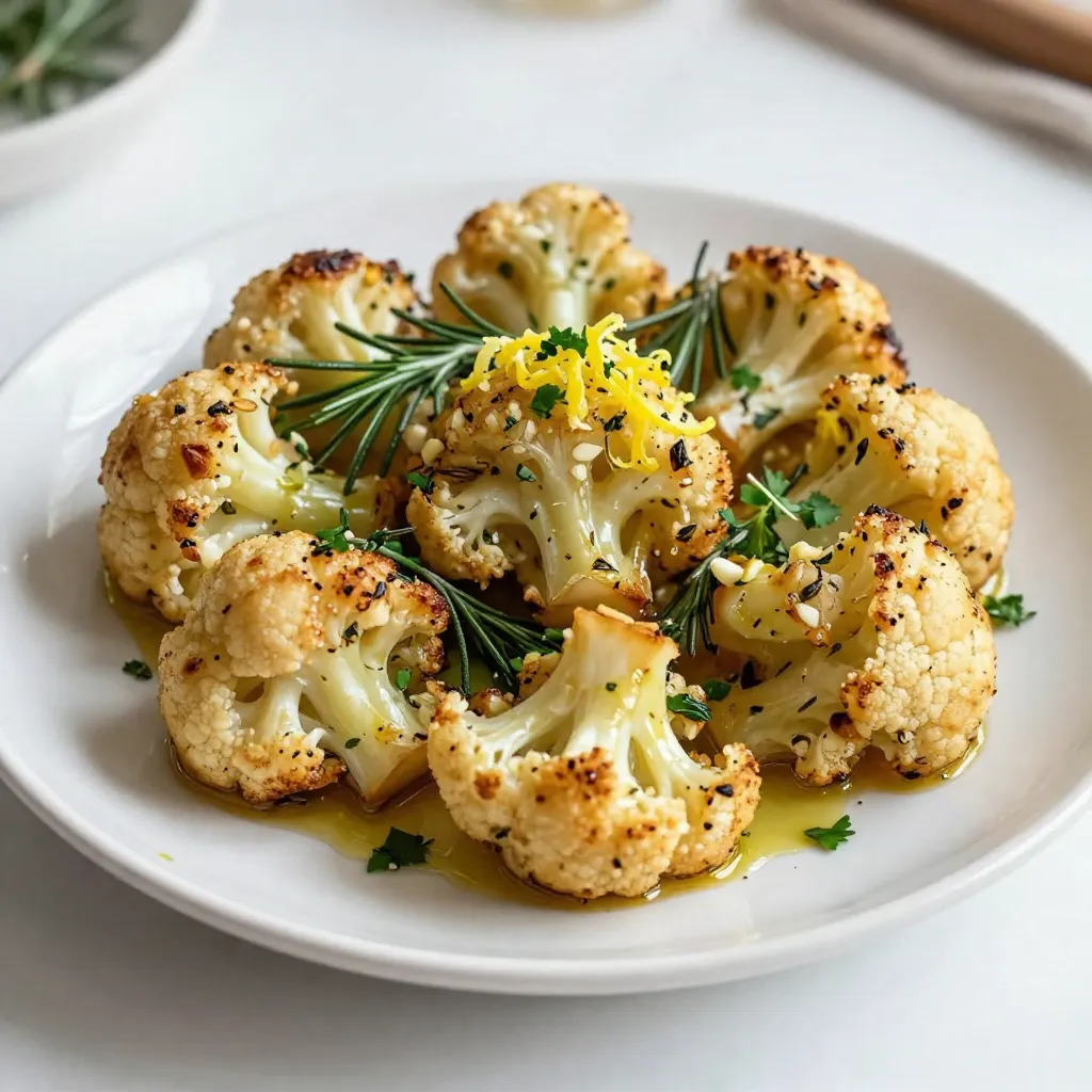 Garlic Herb Roasted Cauliflower Flavorful Side Dish