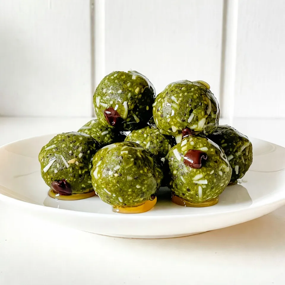 To make Matcha Coconut Energy Bites, gather these simple ingredients. Each plays a vital role in the taste and texture of the bites. - 1 cup rolled oats - 1/2 cup unsweetened shredded coconut - 1/4 cup almond butter - 1/4 cup honey or maple syrup - 1 tablespoon matcha green tea powder - 1/2 teaspoon vanilla extract - 1/4 teaspoon sea salt - 2 tablespoons chia seeds (optional) - 1/4 cup dark chocolate chips (optional) These ingredients blend well together. The rolled oats give a hearty base. Shredded coconut adds a tropical twist. Almond butter brings a creamy texture, while honey or maple syrup offers sweetness. Matcha provides an earthy flavor and boosts energy. Vanilla extract enhances the overall taste. Sea salt balances the sweetness. Chia seeds add fiber and nutrition, and dark chocolate chips give a fun treat. Feel free to adjust any ingredient to suit your taste. For instance, try using peanut butter instead of almond butter. You can also swap honey for agave syrup. This flexibility makes the recipe easy and fun! {{ingredient_image_1}} - Mixing dry ingredients Start with a large mixing bowl. Add 1 cup of rolled oats, 1/2 cup of unsweetened shredded coconut, 1 tablespoon of matcha green tea powder, and 1/4 teaspoon of sea salt. If you want, add 2 tablespoons of chia seeds for extra health benefits. Mix these dry ingredients well with a spoon or spatula until they blend together. - Combining wet ingredients In another bowl, whisk together 1/4 cup of almond butter, 1/4 cup of honey or maple syrup, and 1/2 teaspoon of vanilla extract. Make sure this mixture is smooth. It should blend well without any lumps. This mix will help bind the dry ingredients together. - Forming energy bites Pour the wet mixture into the dry ingredients. Stir until everything is fully combined. If you like chocolate, fold in 1/4 cup of dark chocolate chips. Then, using your hands, form small balls about 1 inch in diameter. If the mix sticks to your hands, dampen them slightly with water. This little trick helps keep the mixture from sticking. - Importance of chilling Chilling the energy bites is key for them to hold their shape. This step also helps the flavors blend nicely together. It makes them easier to eat. - Recommended time Place the formed energy bites on a parchment-lined baking sheet. Refrigerate them for at least 30 minutes. This time allows the bites to firm up before you enjoy them. - Overmixing the ingredients When you mix the ingredients, do it gently. If you overmix, the bites can get tough. The goal is to combine everything just right. You want a sticky texture that holds together without being overly mushy. - Skipping the refrigeration step Chilling the bites is key. If you skip this, they may fall apart. Pop them in the fridge for at least 30 minutes. This helps them firm up and makes them easy to eat. Trust me, it makes a big difference in texture. - Adjusting sweetness You can change the sweetness to fit your taste. If you like it sweeter, add more honey or maple syrup. If you prefer less sweetness, cut back a bit. Taste the mixture before forming the bites to find your perfect balance. - Adding spices or nuts Spice things up! Consider adding a dash of cinnamon or nutmeg. You can also mix in some chopped nuts for crunch. Almonds or pecans work great. These small changes can make your Matcha Coconut Energy Bites even more delightful! Pro Tips Chill the Mixture: Refrigerate the mixture for a short time before forming the bites to make it easier to handle and shape. Customize Sweetness: Adjust the amount of honey or maple syrup based on your sweetness preference. You can also substitute with agave nectar for a vegan option. Storage Tips: Store the energy bites in an airtight container to maintain freshness. They can also be frozen for up to three months. Add Extra Crunch: Mix in some chopped nuts or seeds for added texture and nutrition. Almonds or walnuts work particularly well. {{image_2}} You can easily change the flavor of your energy bites. Using different nut butters can add a twist. Try peanut butter, cashew butter, or sunflower seed butter. Each will give a unique taste. Adding fruits or dried ingredients also enhances the bites. Consider mixing in chopped dates, cranberries, or apricots. These fruits will bring natural sweetness and chewy texture. You can also add nuts like almonds or walnuts for a crunchy bite. If you want vegan options, simply swap honey for maple syrup. This keeps the bites sweet and plant-based. You can use coconut oil instead of almond butter for a nut-free version. For gluten-free adaptations, ensure your oats are certified gluten-free. This way, everyone can enjoy the energy bites. You can make these bites fit various diets with a few simple swaps. To keep your Matcha Coconut Energy Bites fresh, use an airtight container. Glass or plastic containers work well. Make sure the lid closes tightly to keep air out. You can store them in the fridge for a quick snack. If you want to save them longer, freezing is a great option. Just place them in a freezer bag or a freezer-safe container. Label it with the date for easy tracking. These energy bites can stay fresh in the fridge for up to a week. If you freeze them, they can last for about three months. The cold helps keep the flavors bright and the texture nice. When you’re ready to eat, just grab a few from the freezer and let them thaw. Enjoy the taste and energy boost! To make Matcha Coconut Energy Bites, gather your ingredients first. You need rolled oats, shredded coconut, almond butter, honey or maple syrup, matcha powder, vanilla extract, sea salt, and optional chia seeds and dark chocolate chips. 1. In a large bowl, mix the rolled oats, shredded coconut, chia seeds, matcha powder, and sea salt. 2. In another bowl, whisk the almond butter, honey (or maple syrup), and vanilla until smooth. 3. Pour the wet mix into the dry ingredients. Stir until fully combined. Fold in chocolate chips if you like. 4. Use your hands to form small balls, about one inch wide. Wet your hands to prevent sticking. 5. Place the bites on a parchment-lined baking sheet. Chill for at least 30 minutes to firm them up. Yes, you can easily adjust the sweetness. If you want less sugar, reduce the honey or maple syrup. You can also use a sugar substitute if preferred. Keep tasting the mix as you adjust. Balance is key for great flavor. Matcha offers many benefits. It is rich in antioxidants, which help fight free radicals in our bodies. Matcha can boost metabolism, which may help with weight management. It also provides a calm energy boost due to the amino acid L-theanine. This keeps you focused without jitters. You can store these energy bites in an airtight container. They will stay fresh in the fridge for up to a week. If you want them to last longer, freeze them. They can keep for up to three months in the freezer. Just thaw before eating! In this blog post, we covered how to make delicious Matcha Coconut Energy Bites. We looked at key ingredients, easy steps for preparation, and the importance of chilling them. I shared tips to avoid common mistakes and enhance flavors. We also discussed variations for different diets and the best storage practices to keep them fresh. These energy bites are not just tasty, but they also bring health benefits. Try them out and adjust the recipe to fit your taste! Enjoy your healthy snacks!